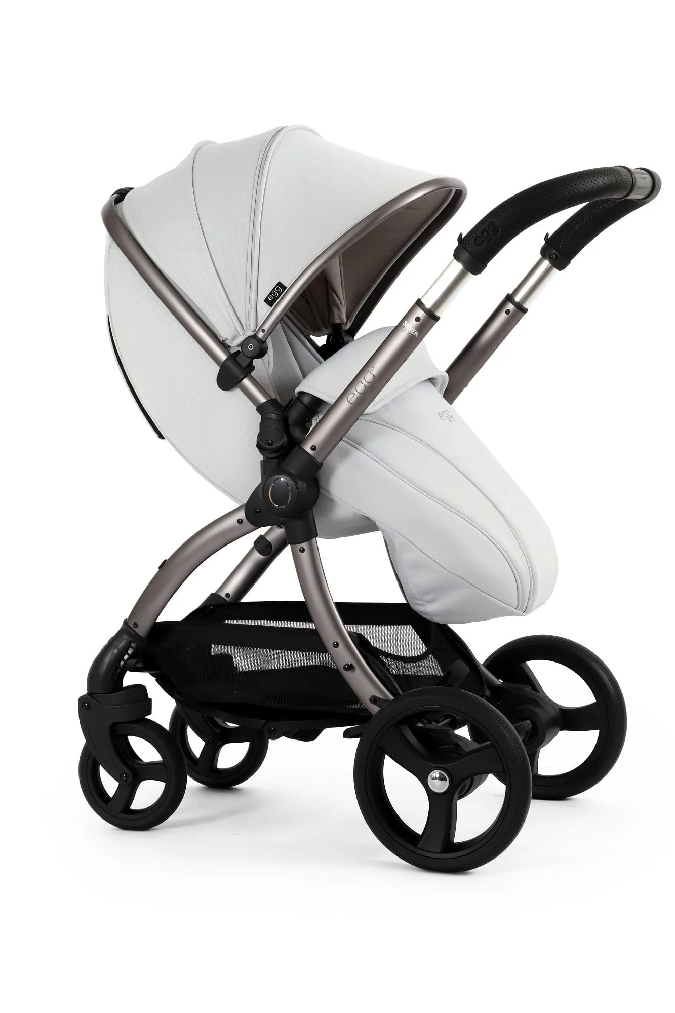 Egg 3 Luxury Shell i-Size Travel System - Houndstooth Silver