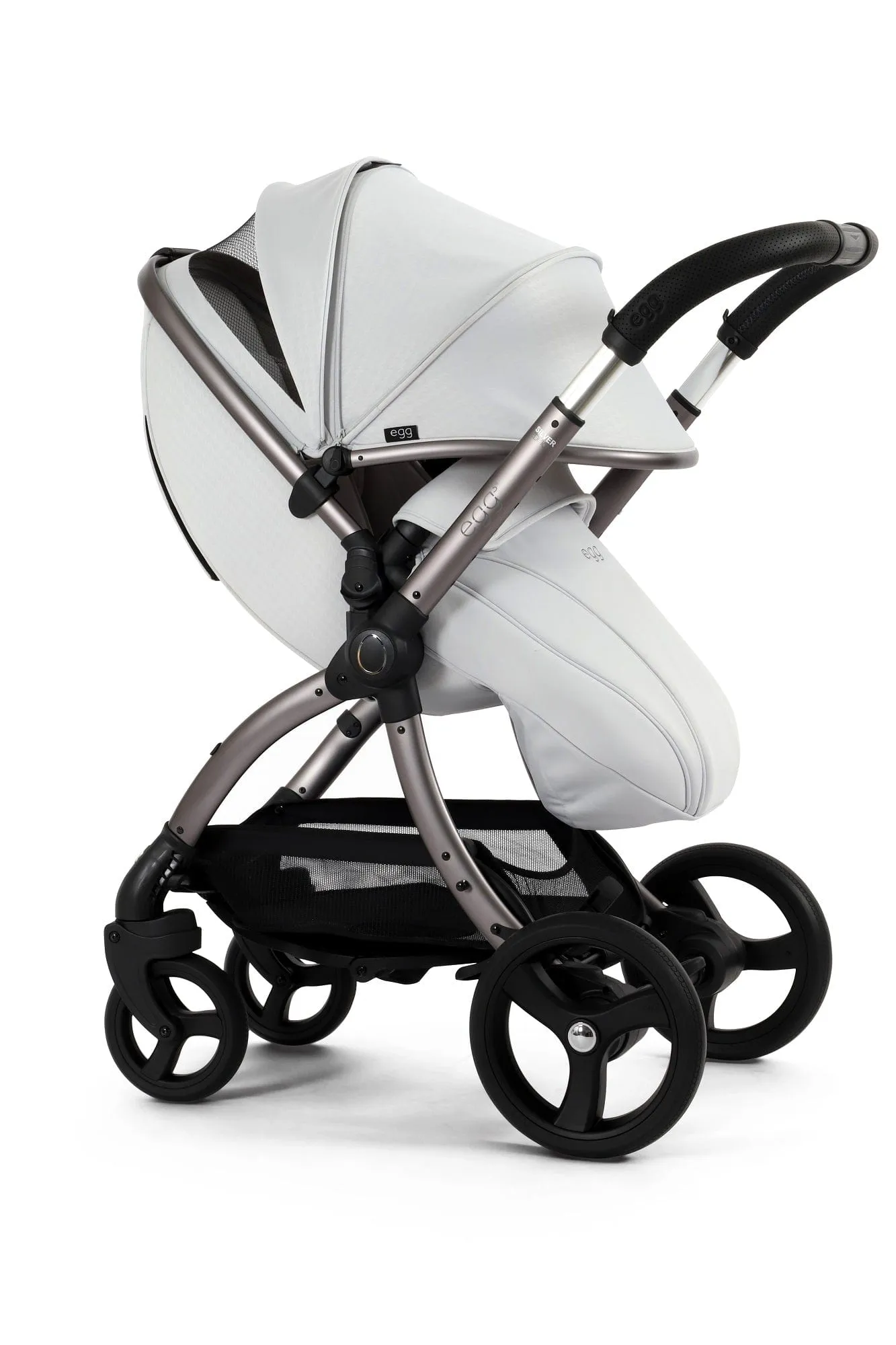 Egg 3 Luxury Shell i-Size Travel System - Houndstooth Silver