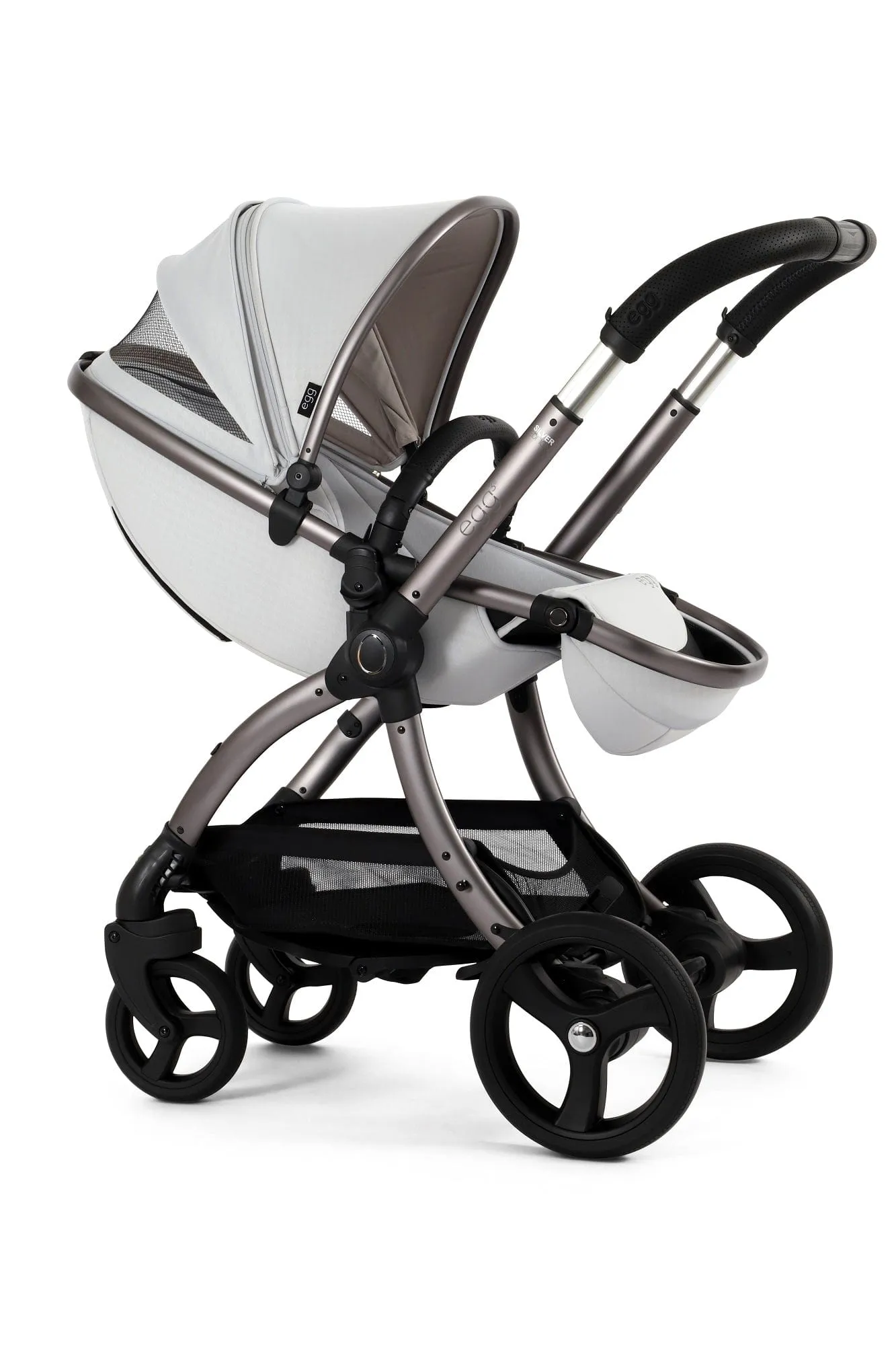 Egg 3 Luxury Shell i-Size Travel System - Houndstooth Silver