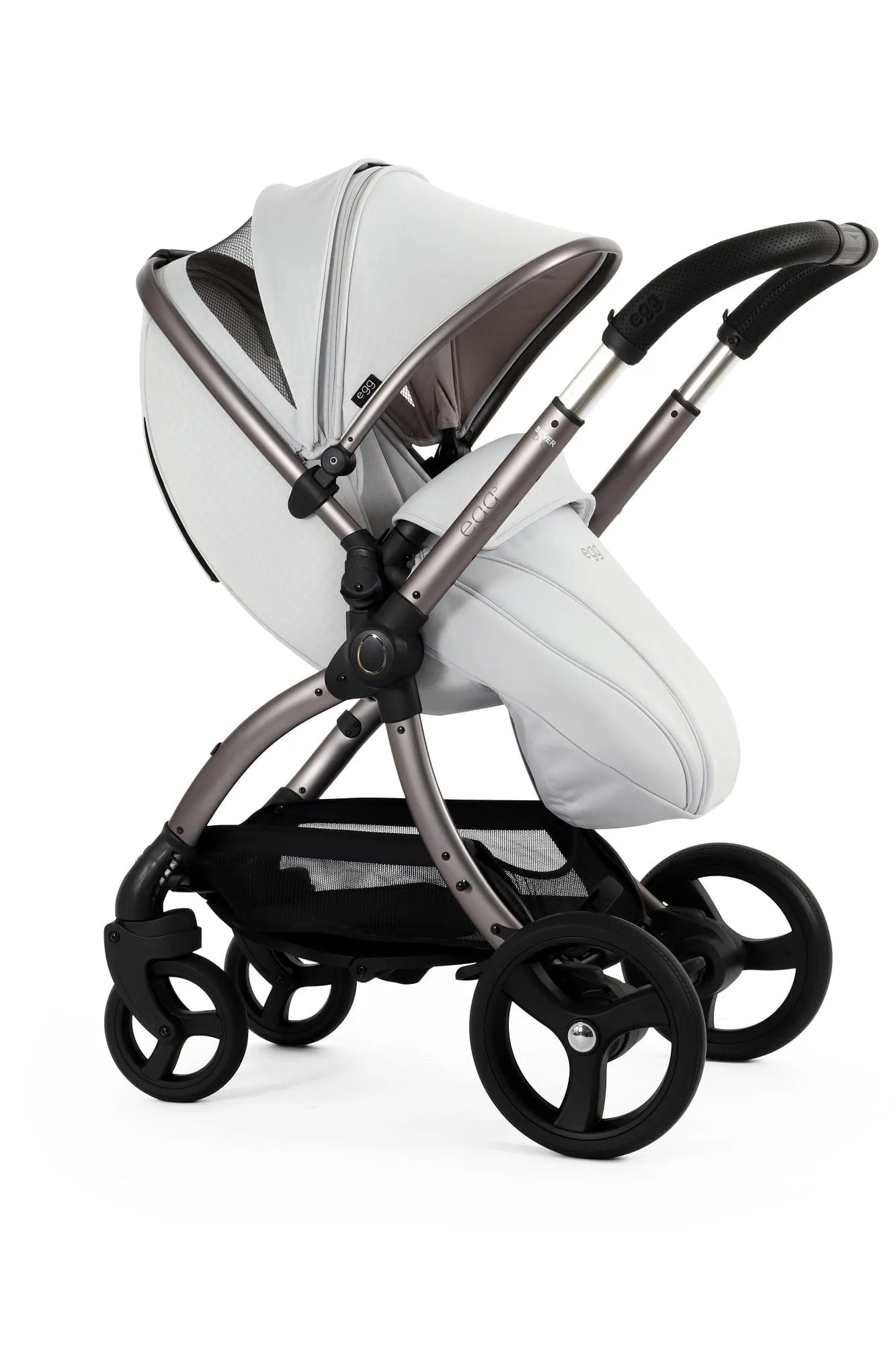 Egg 3 Luxury Shell i-Size Travel System - Houndstooth Silver