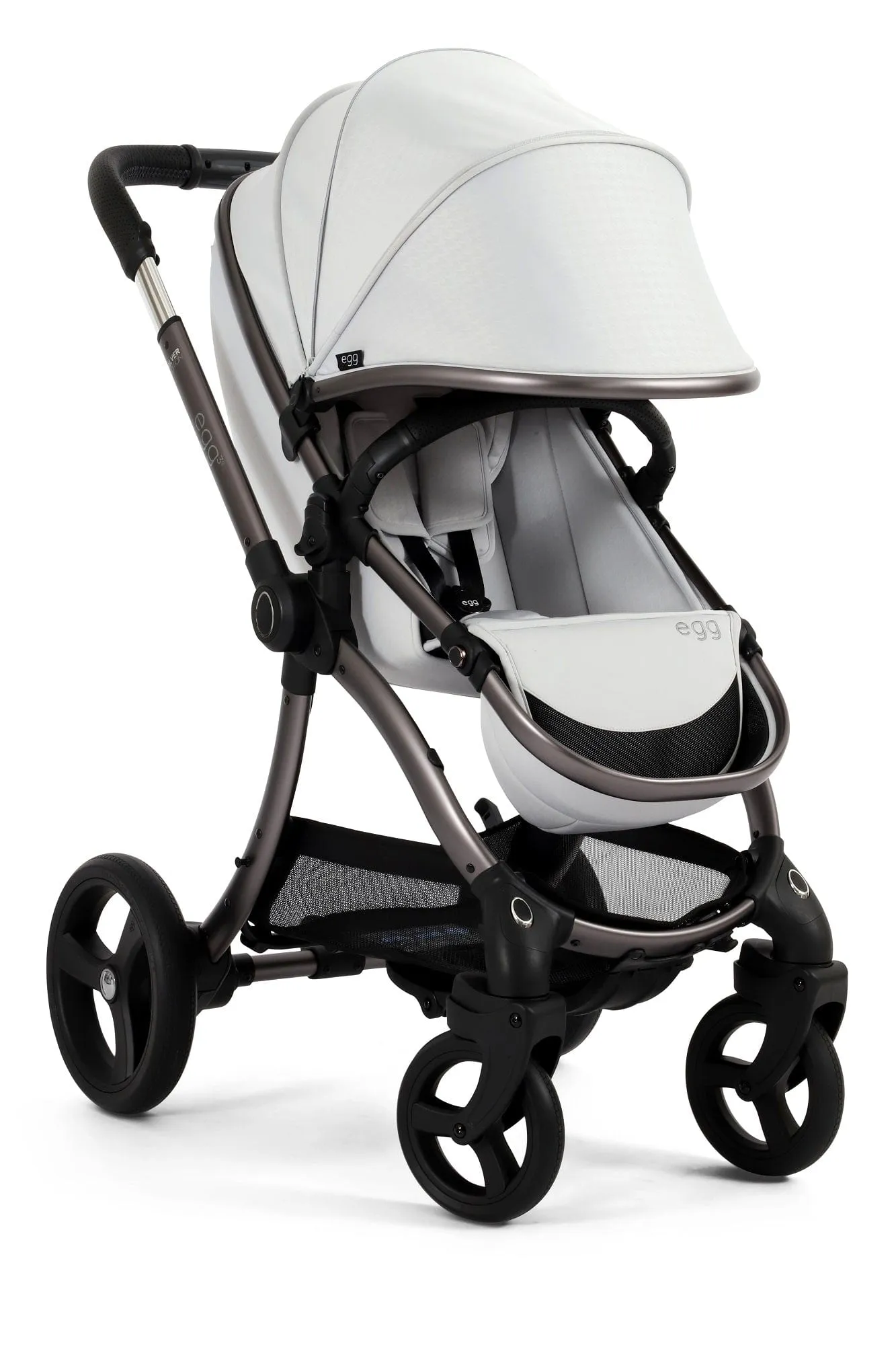 Egg 3 Luxury Shell i-Size Travel System - Houndstooth Silver