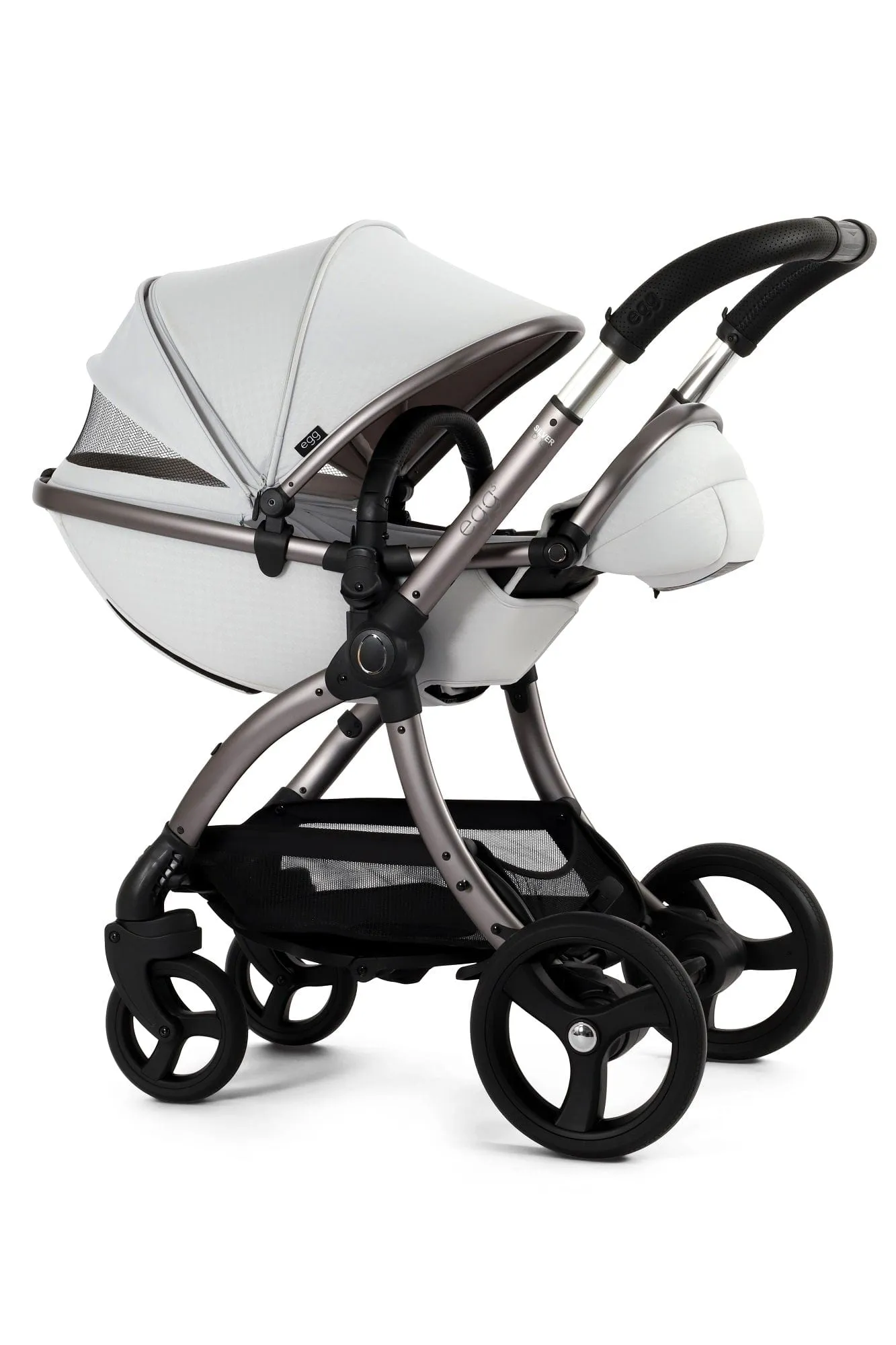 Egg 3 Luxury Shell i-Size Travel System - Houndstooth Silver