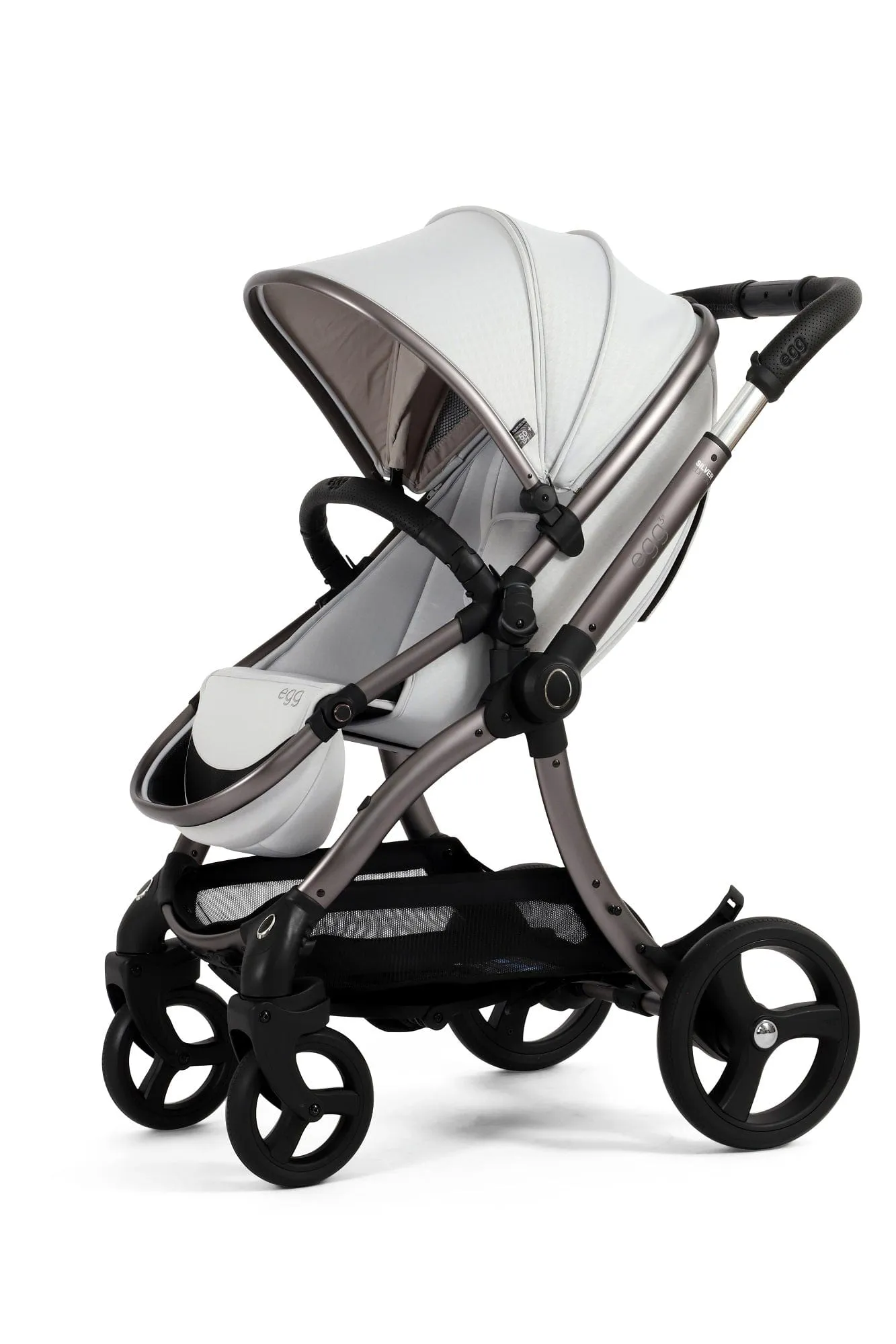 Egg 3 Luxury Shell i-Size Travel System - Houndstooth Silver