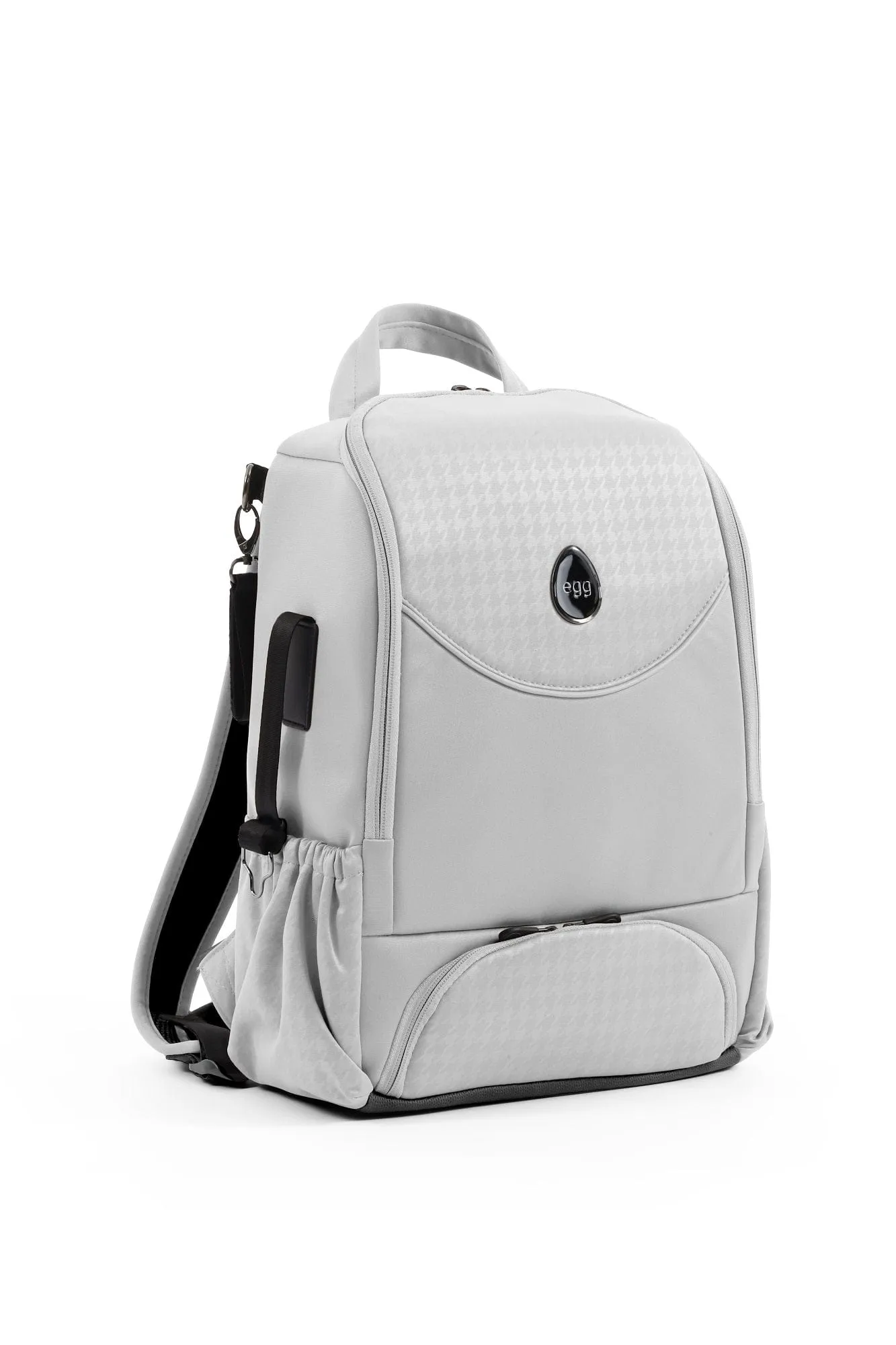 Egg 3 Luxury Shell i-Size Travel System - Houndstooth Silver
