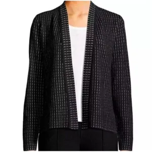 Eileen Fisher Silk and Organic Cotton Simple Shaped Cardigan Shell Jacket XS