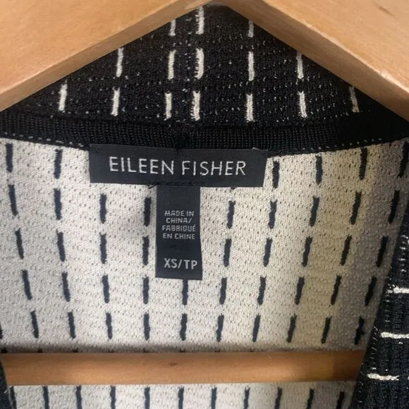 Eileen Fisher Silk and Organic Cotton Simple Shaped Cardigan Shell Jacket XS