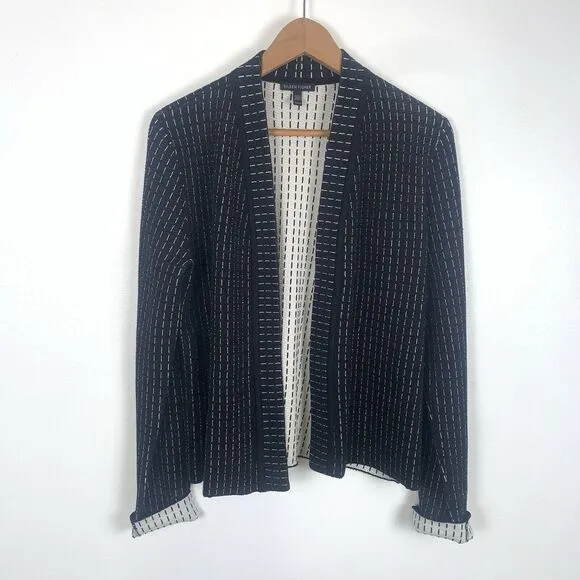 Eileen Fisher Silk and Organic Cotton Simple Shaped Cardigan Shell Jacket XS