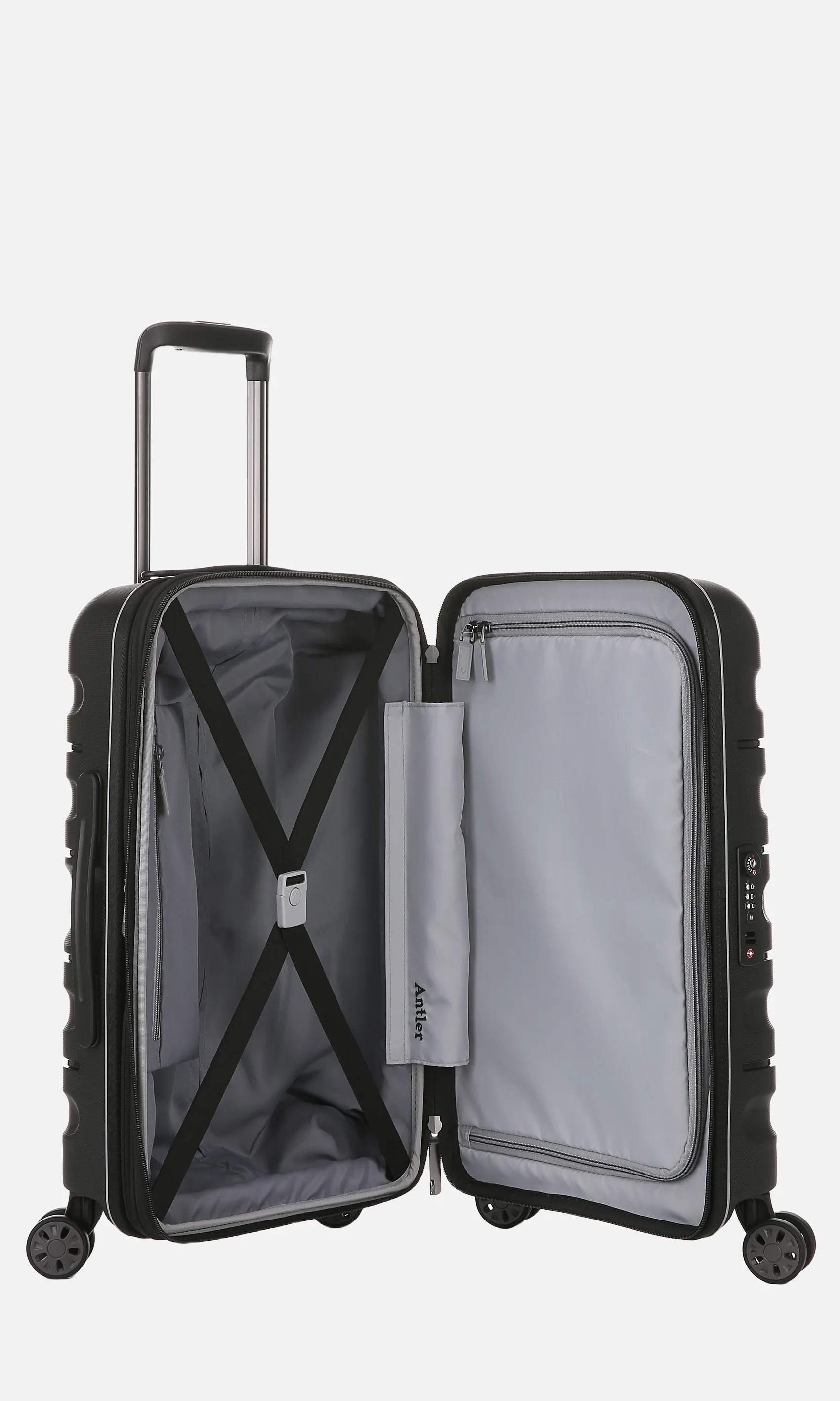 Expandable Carry-on Luggage in Black - Lincoln