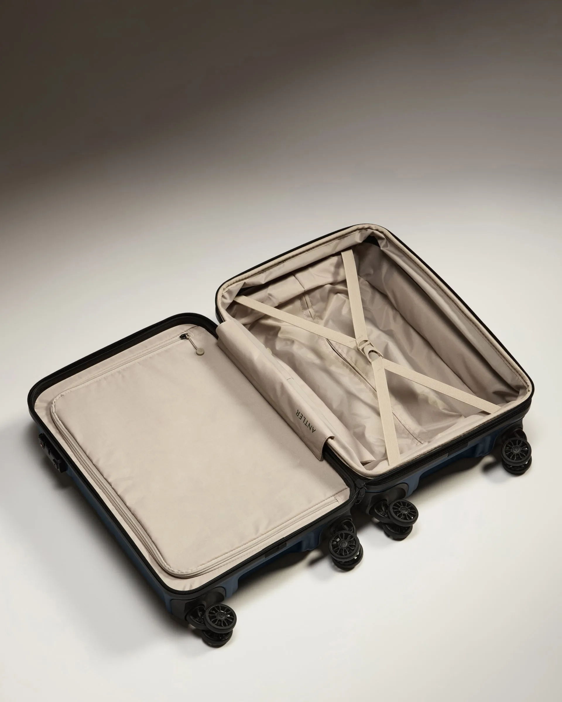 Expandable Carry-on Luggage in Dark Navy - Logo