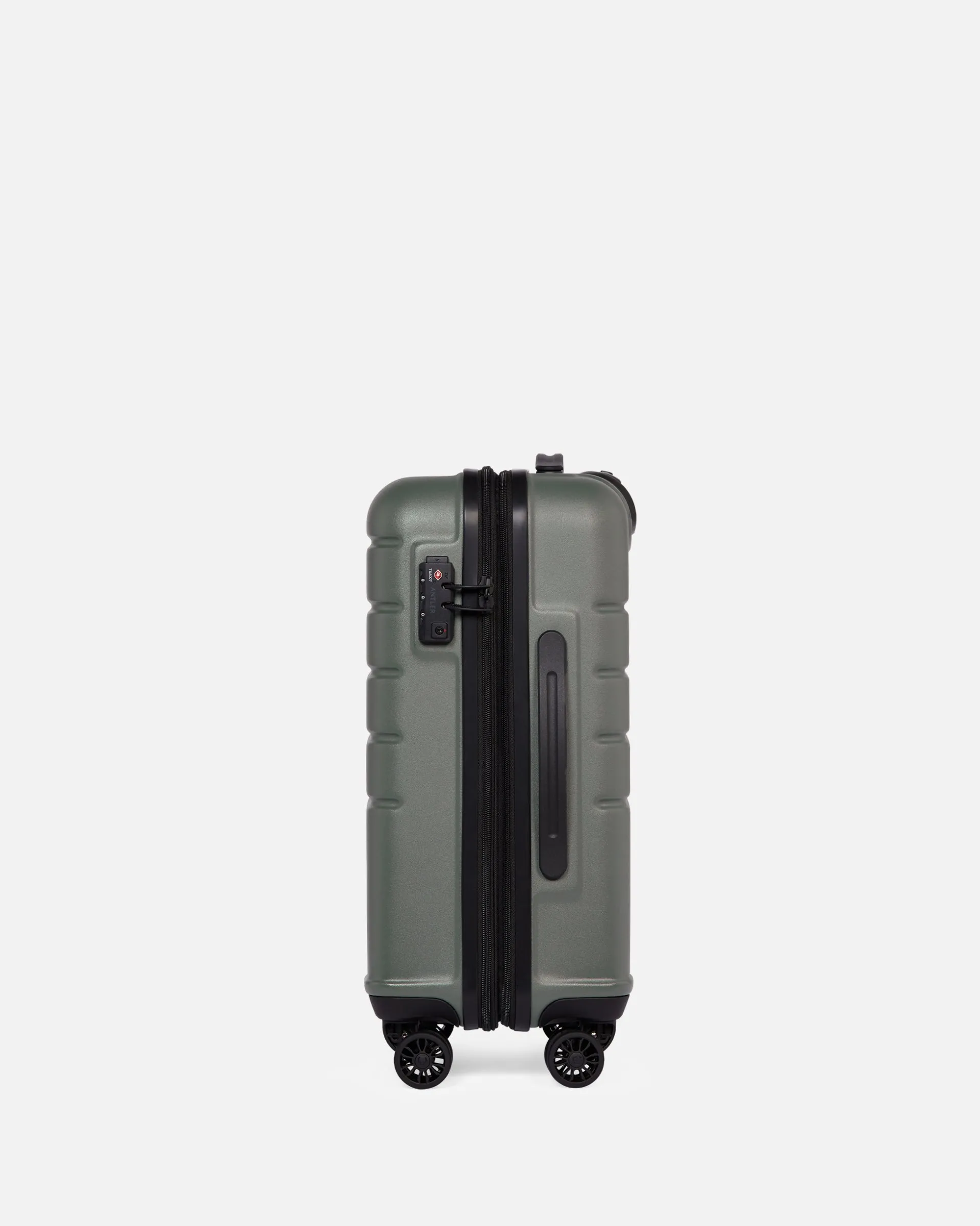Expandable Carry-on Luggage in Moss Grey - Logo