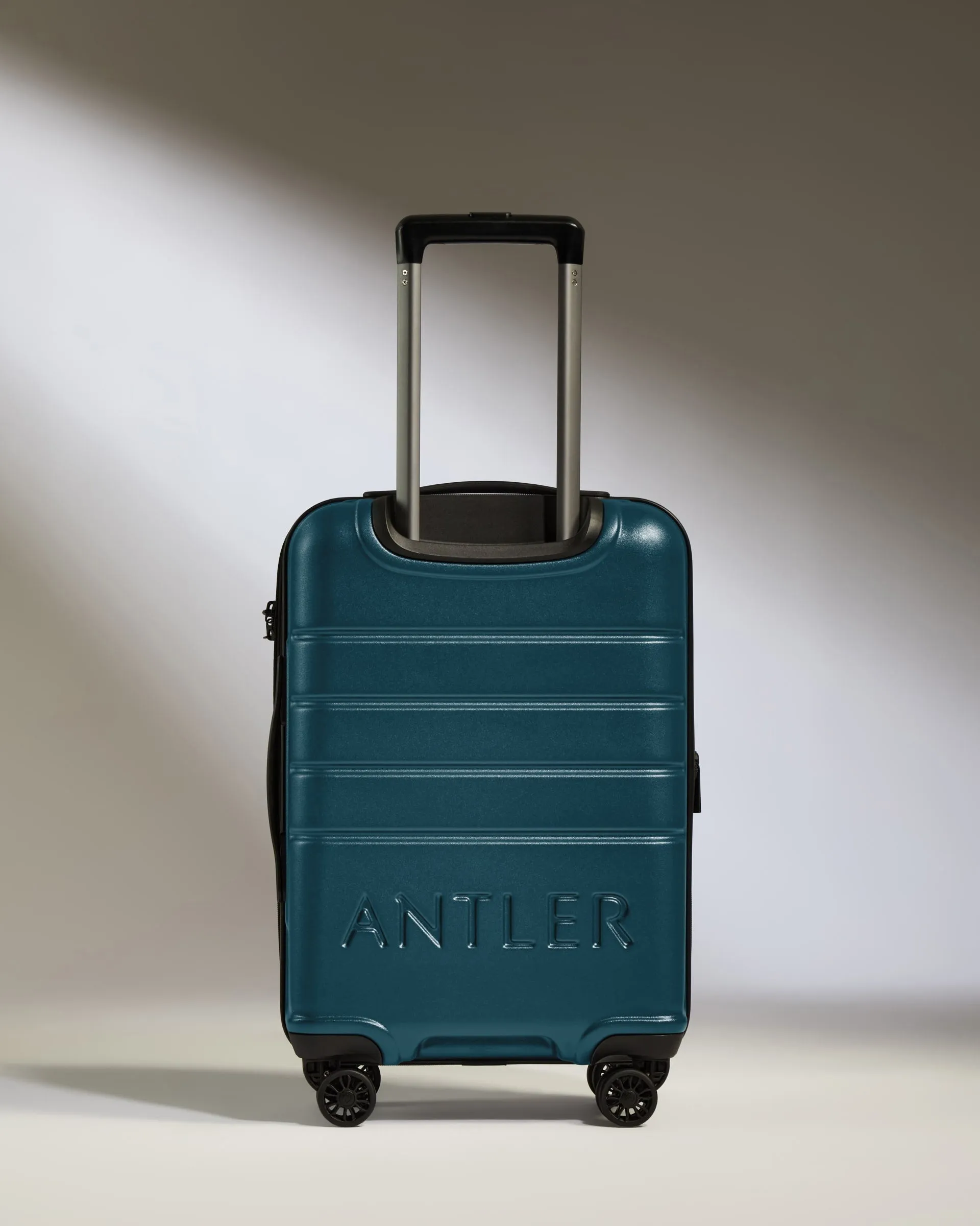 Expandable Carry-on Luggage in Soft Blue - Logo