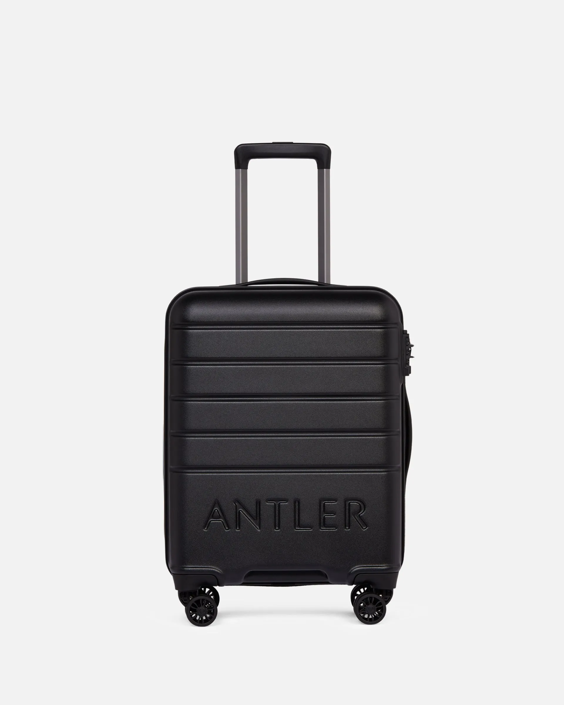 Expandable Carry-on Luggage Set in Black - Logo