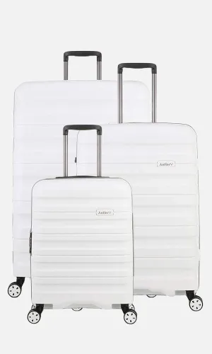 Expandable Carry-on Luggage Set in White - Lincoln