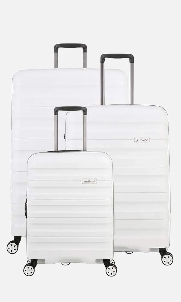 Expandable Carry-on Luggage Set in White - Lincoln