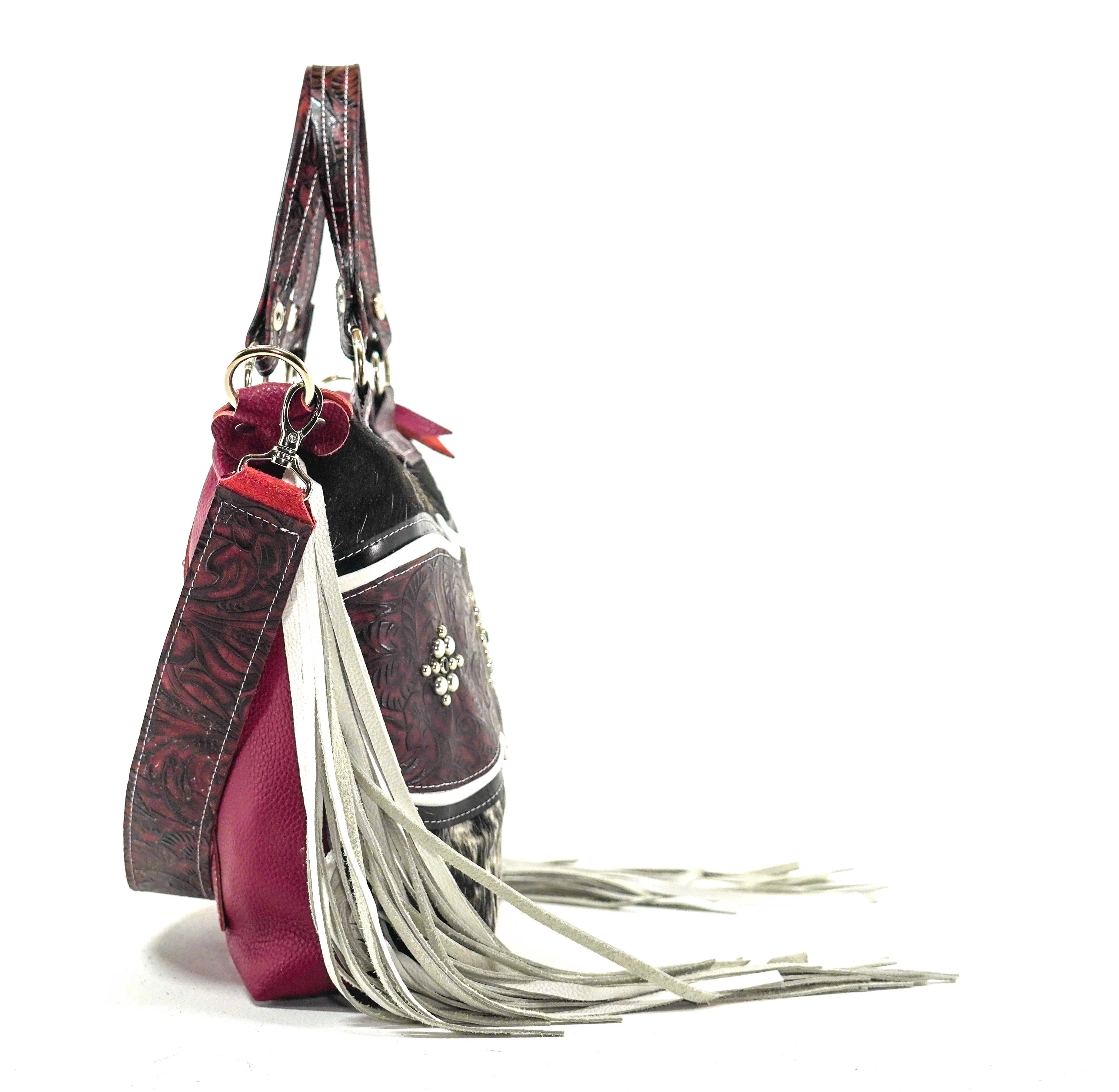 Fancy Oakley - Black & White w/ Burgundy Dallas Tool