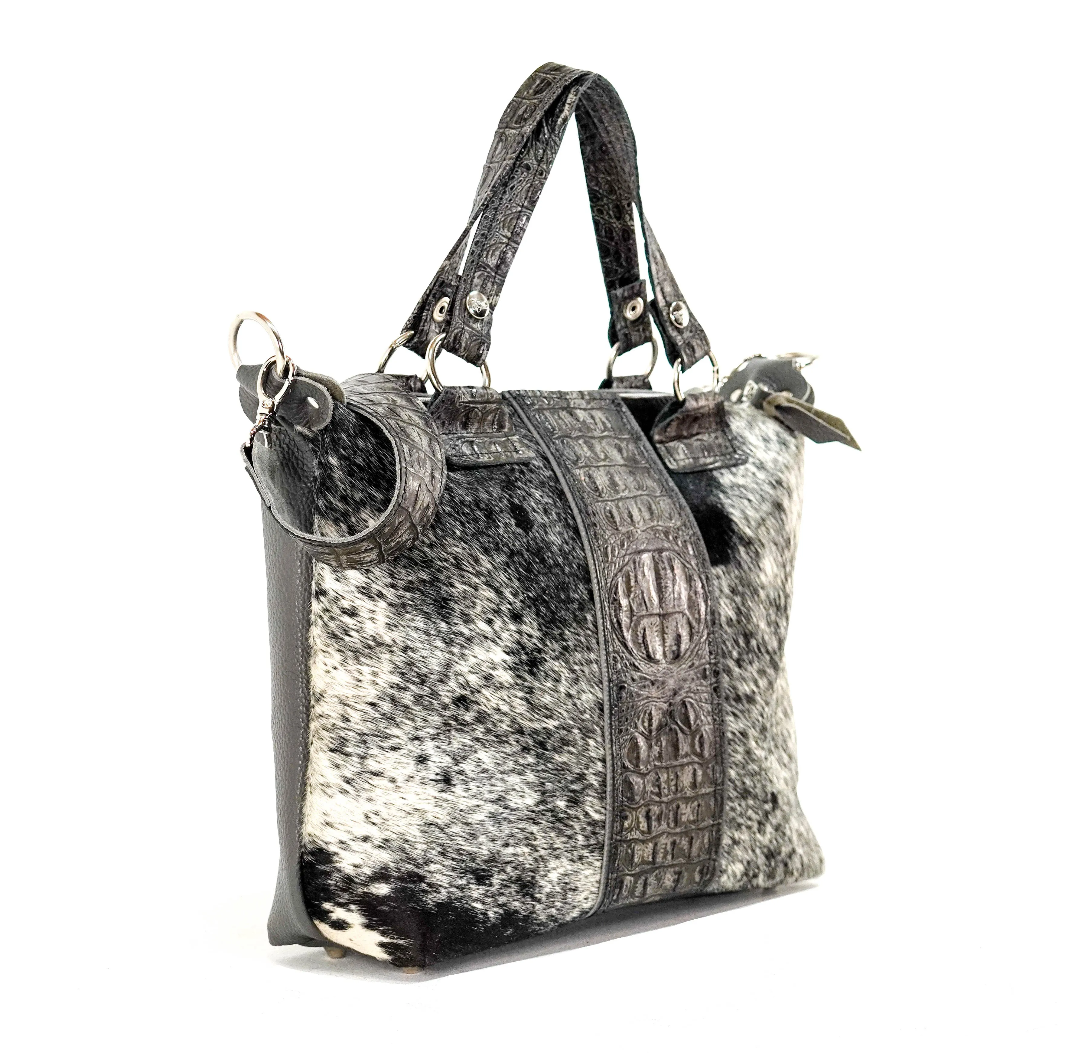 Fancy Oakley - Salt & Pepper w/ Smoke Show Croc