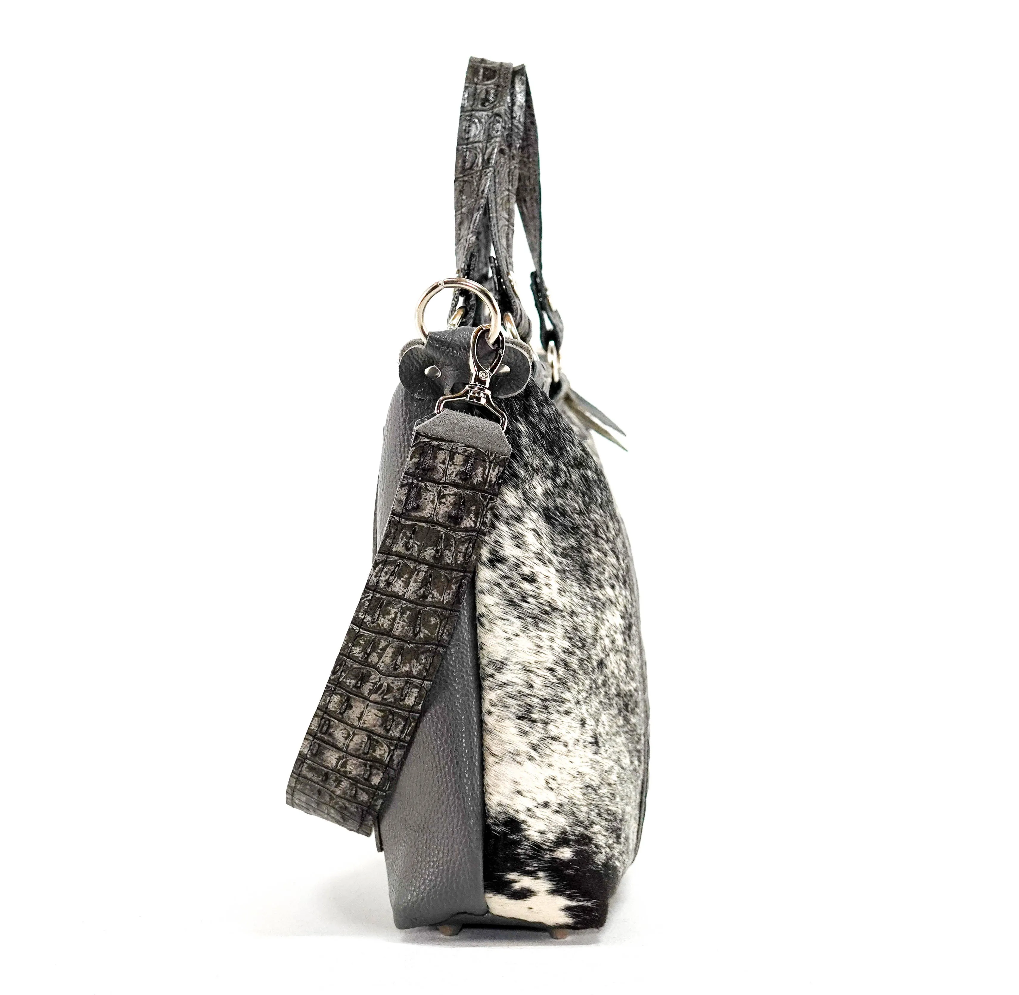 Fancy Oakley - Salt & Pepper w/ Smoke Show Croc