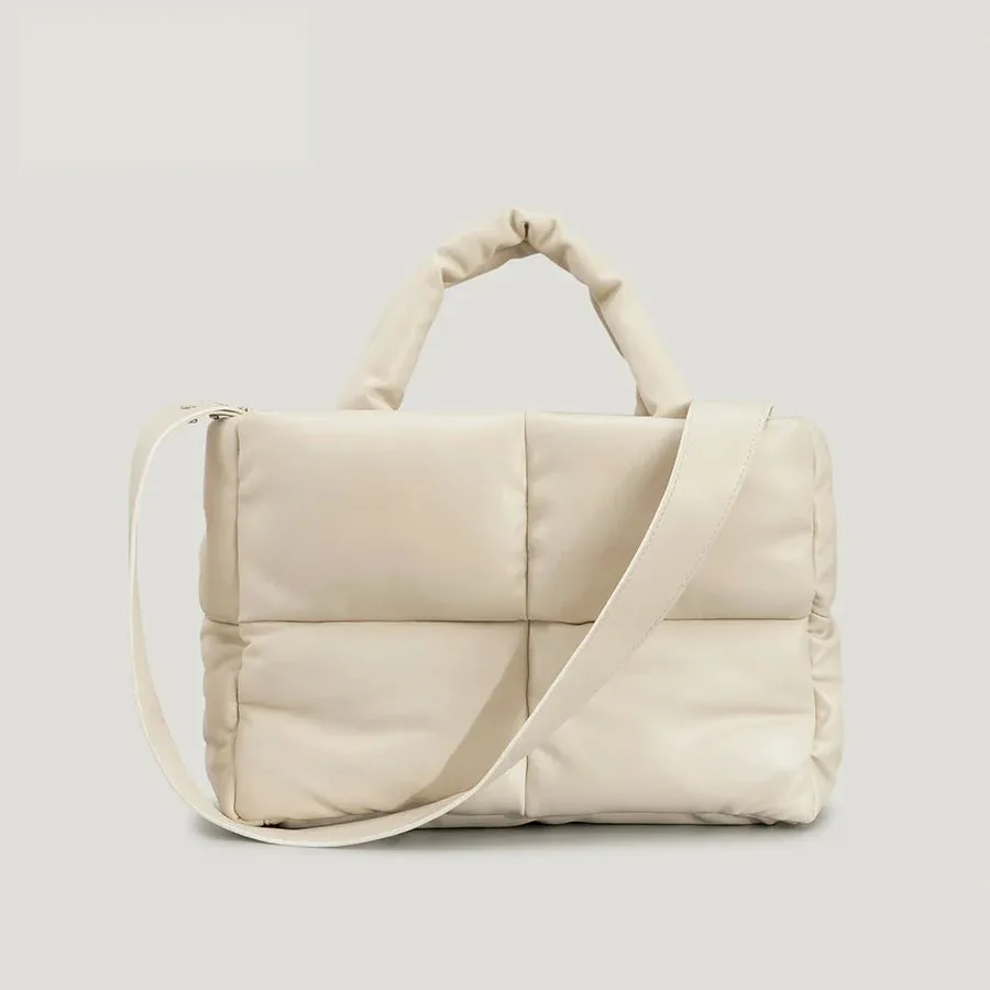 Fashion Large Tote Padded Handbags Designer Quilted Women Shoulder Bags Luxury Nylon Down Cotton Crossbody Bag Winter Purse
