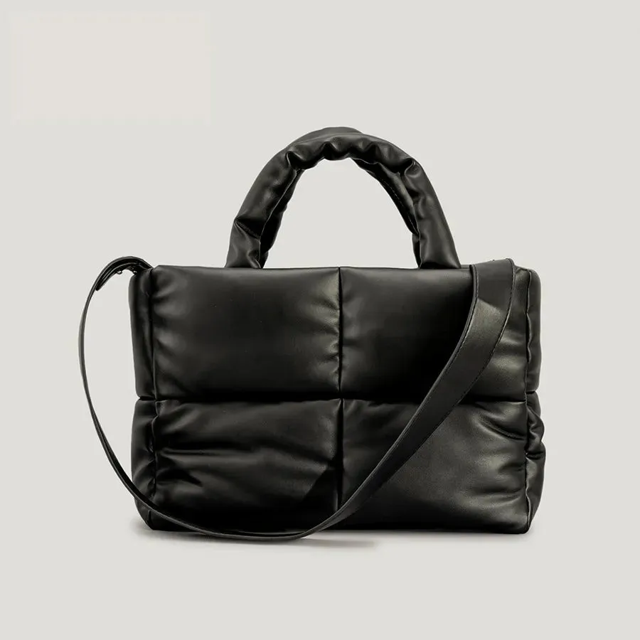 Fashion Large Tote Padded Handbags Designer Quilted Women Shoulder Bags Luxury Nylon Down Cotton Crossbody Bag Winter Purse