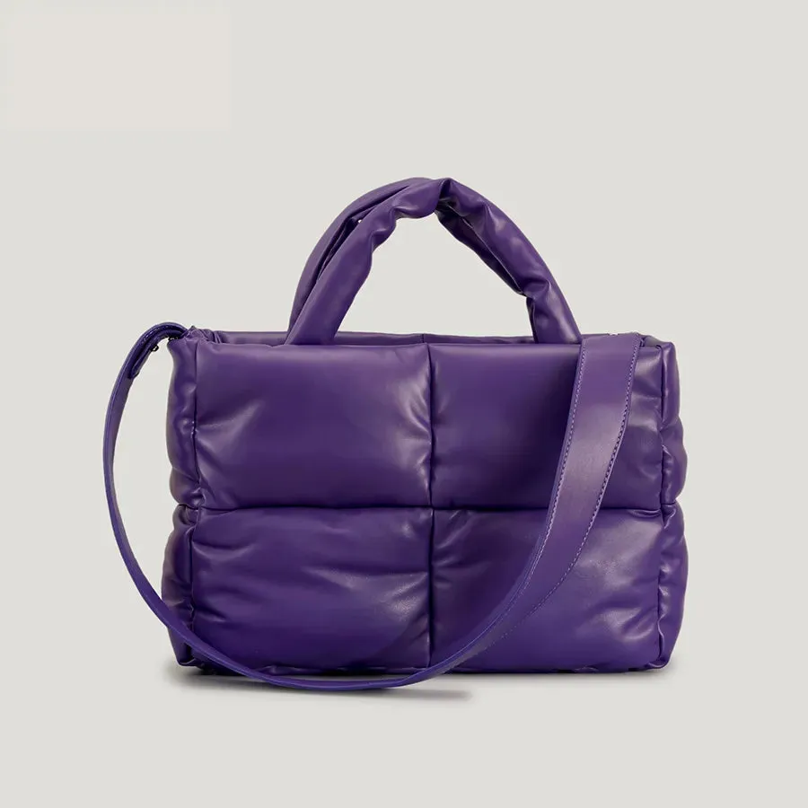 Fashion Large Tote Padded Handbags Designer Quilted Women Shoulder Bags Luxury Nylon Down Cotton Crossbody Bag Winter Purse
