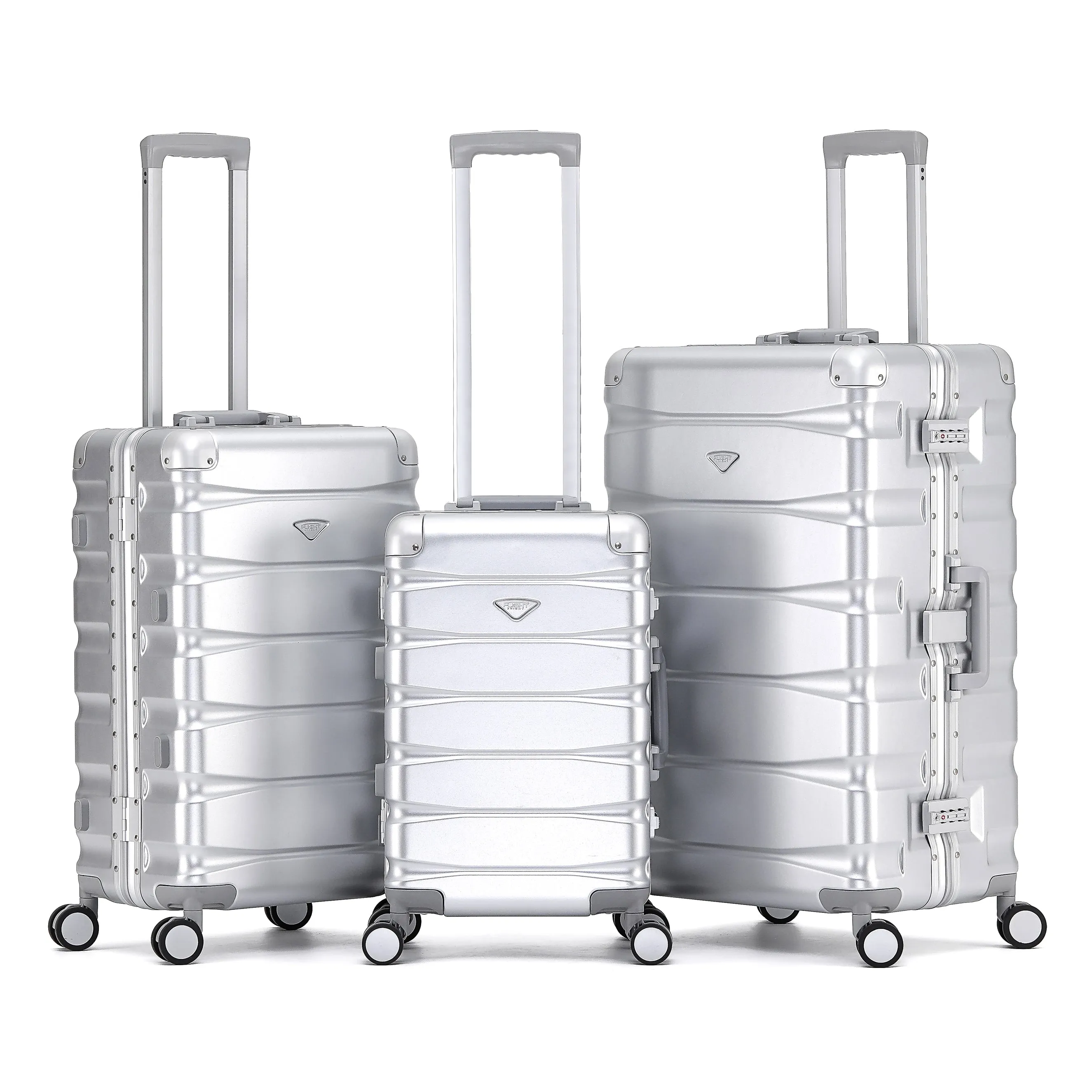 Flight Knight Premium Travel Suitcase - 8 Spinner Wheels - Built-in TSA Lock Lightweight Aluminium Frame, ABS Hard Shell Carry on Check in Luggage Highly Durable - Approved for Over 100 Airlines