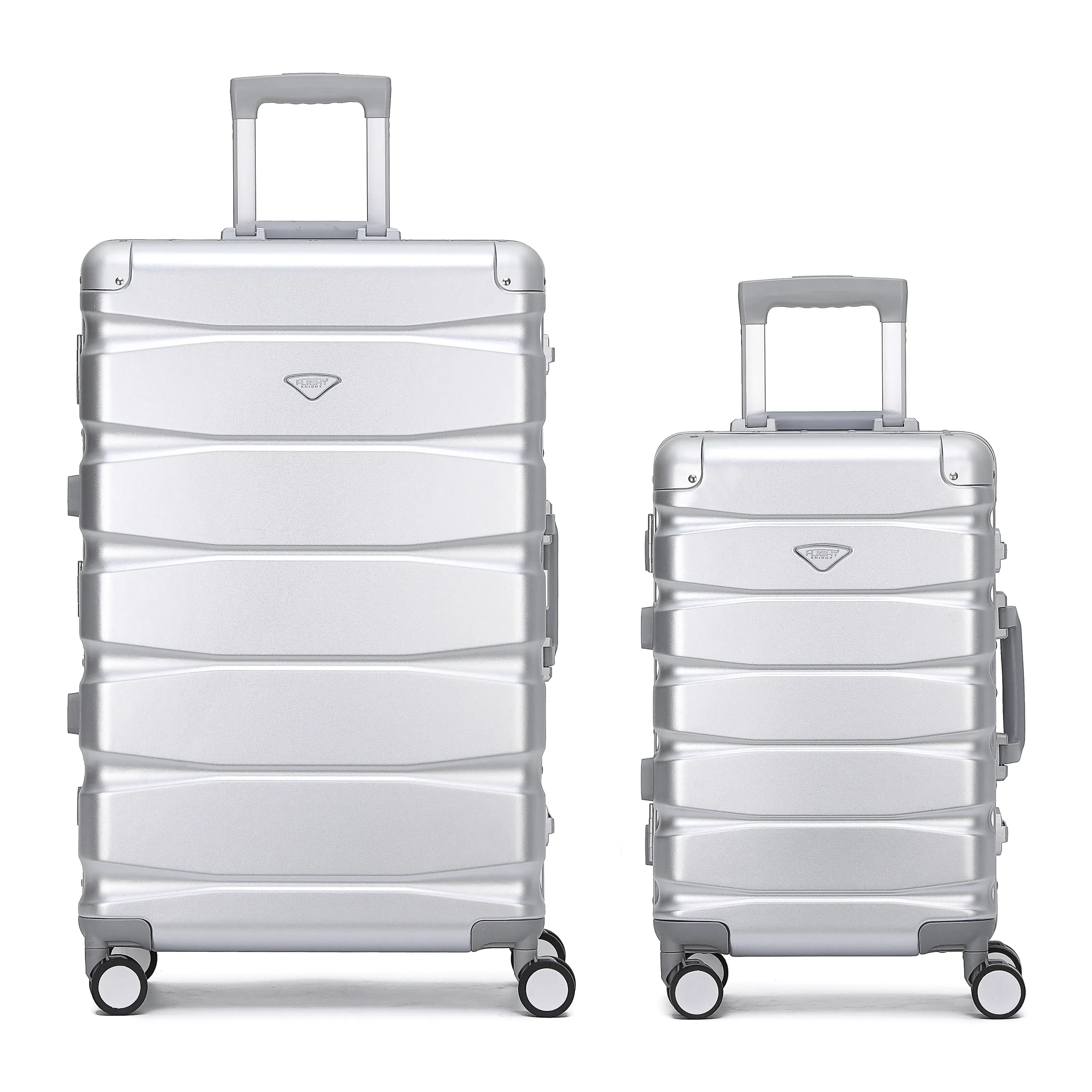 Flight Knight Premium Travel Suitcase - 8 Spinner Wheels - Built-in TSA Lock Lightweight Aluminium Frame, ABS Hard Shell Carry on Check in Luggage Highly Durable - Approved for Over 100 Airlines