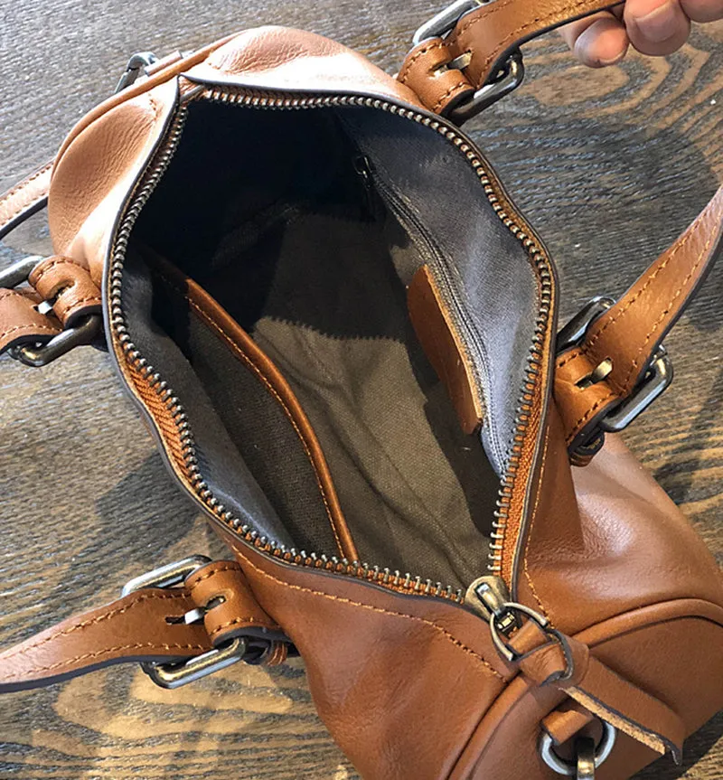 Full Grain Leather Handbag Leather Crossbody Bag Women Leather Shoulder Bag
