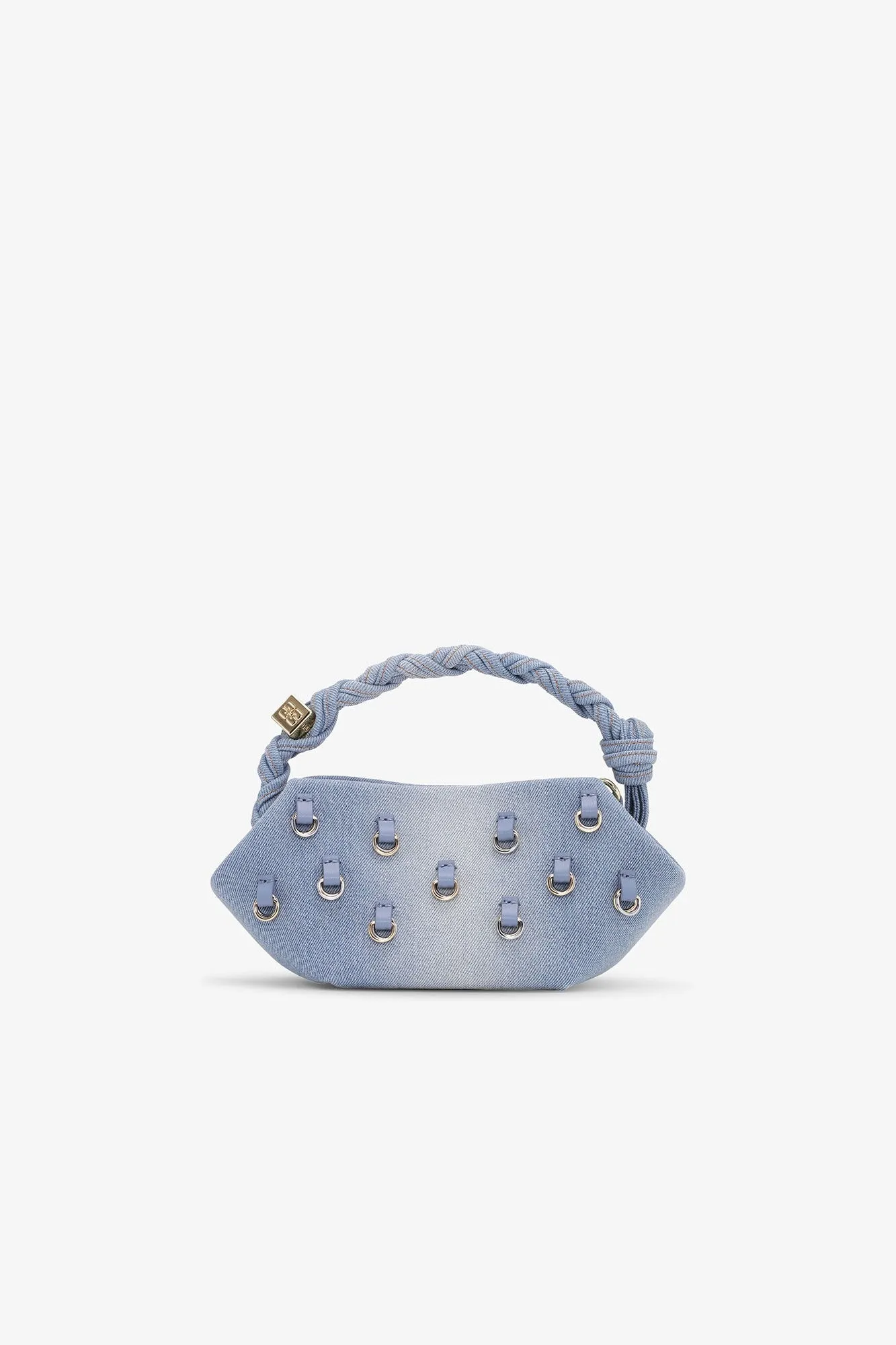 Ganni Bou Bag Mini Denim With Charms in Faded Denim