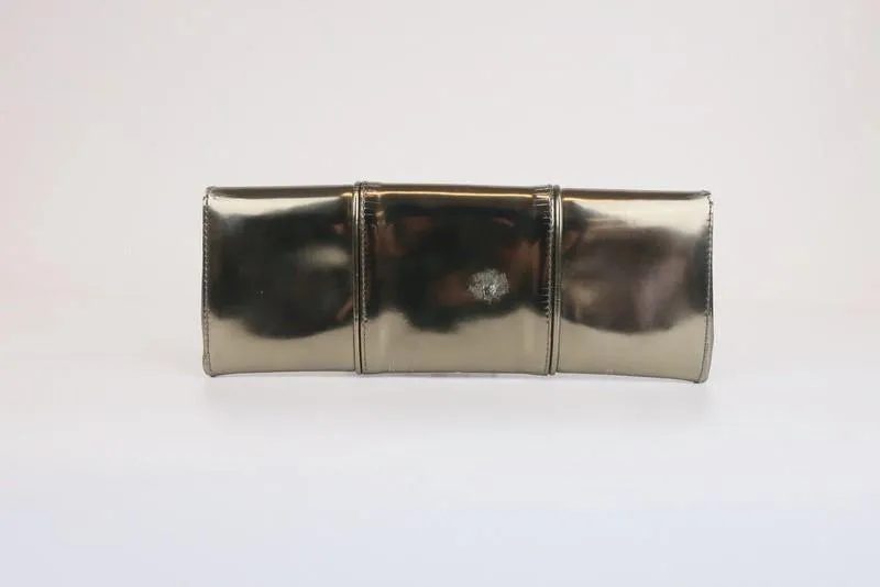 Givenchy Flap Clutch Bronze Metallic Leather Evening Bag