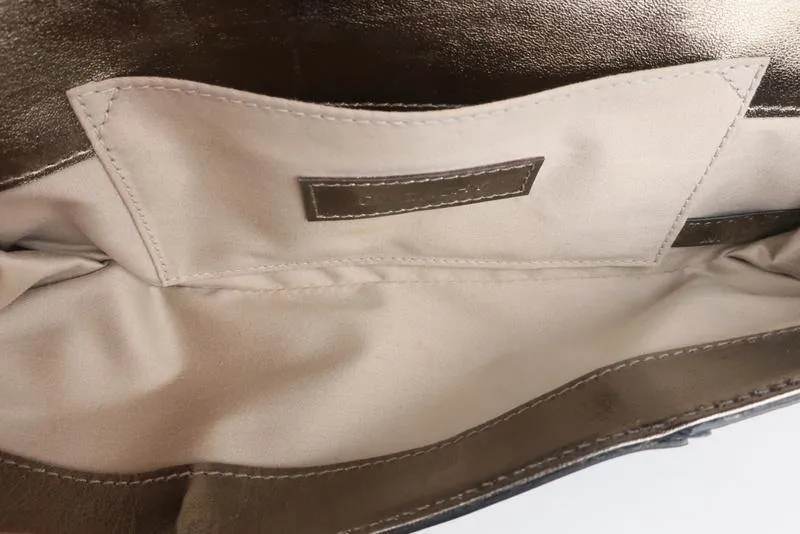 Givenchy Flap Clutch Bronze Metallic Leather Evening Bag