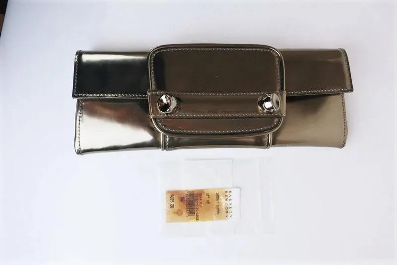 Givenchy Flap Clutch Bronze Metallic Leather Evening Bag