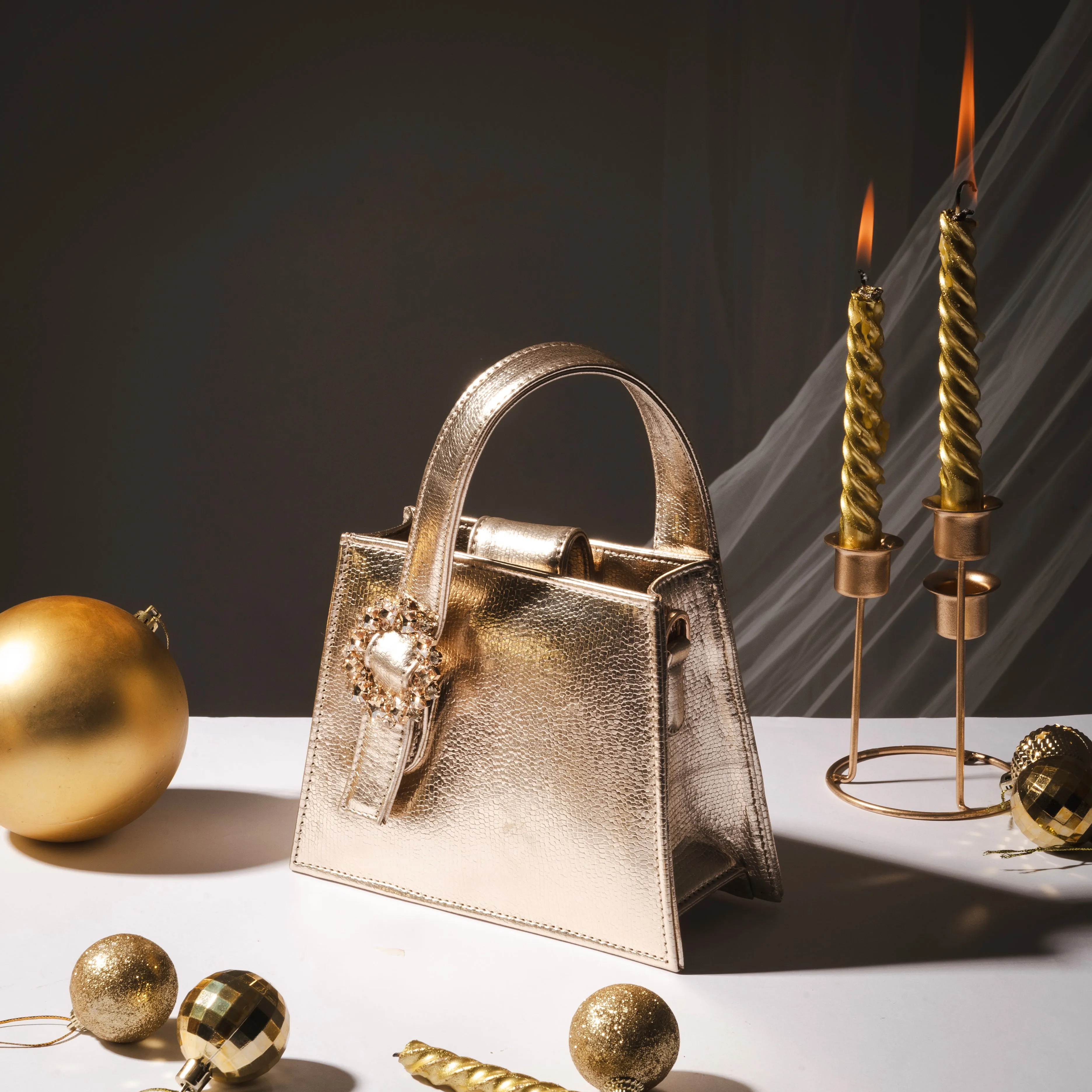 Gold Lumina Luxe Handbag