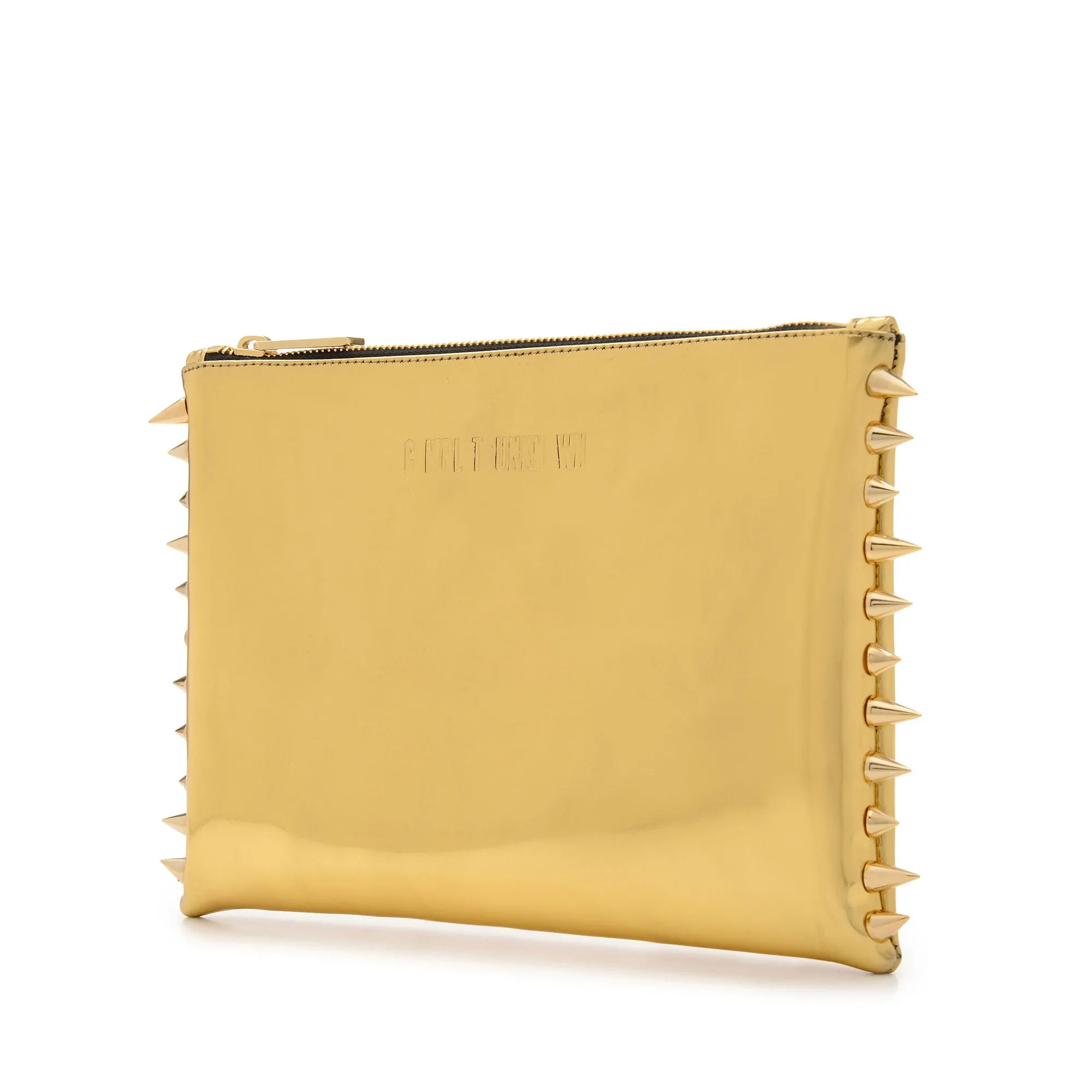 GOLD METAL CLUTCH BAG