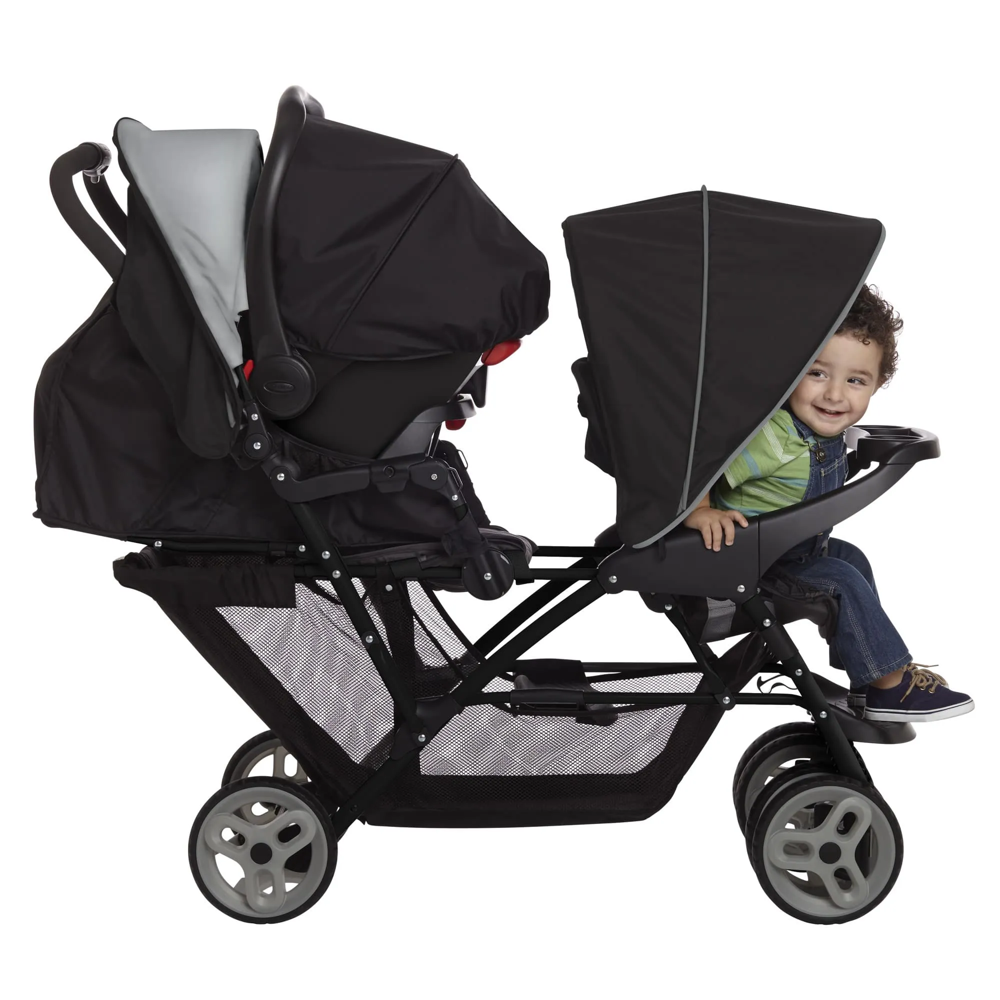 Graco Stadium Duo Tandem Stroller - Black/Grey