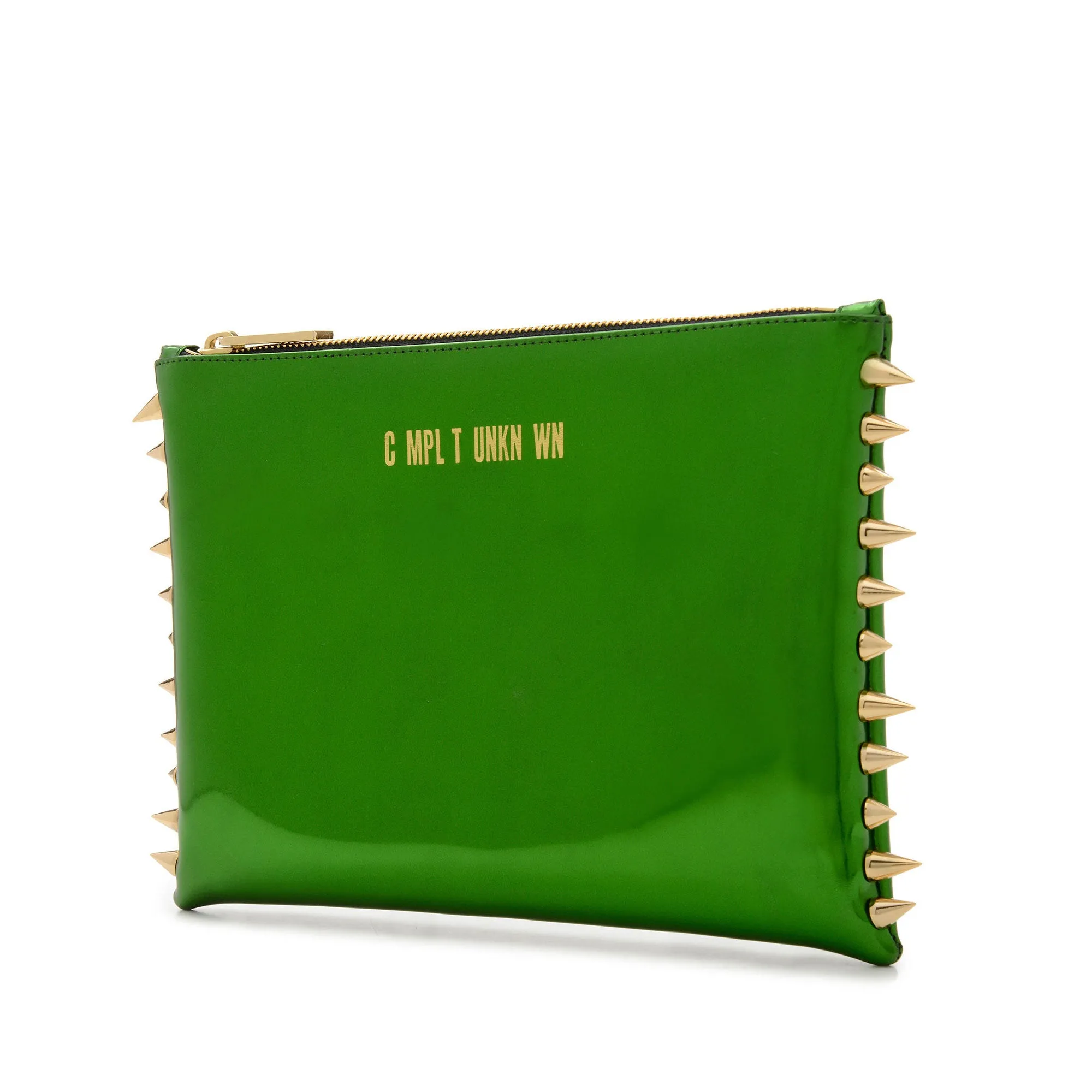 GREEN METAL CLUTCH BAG