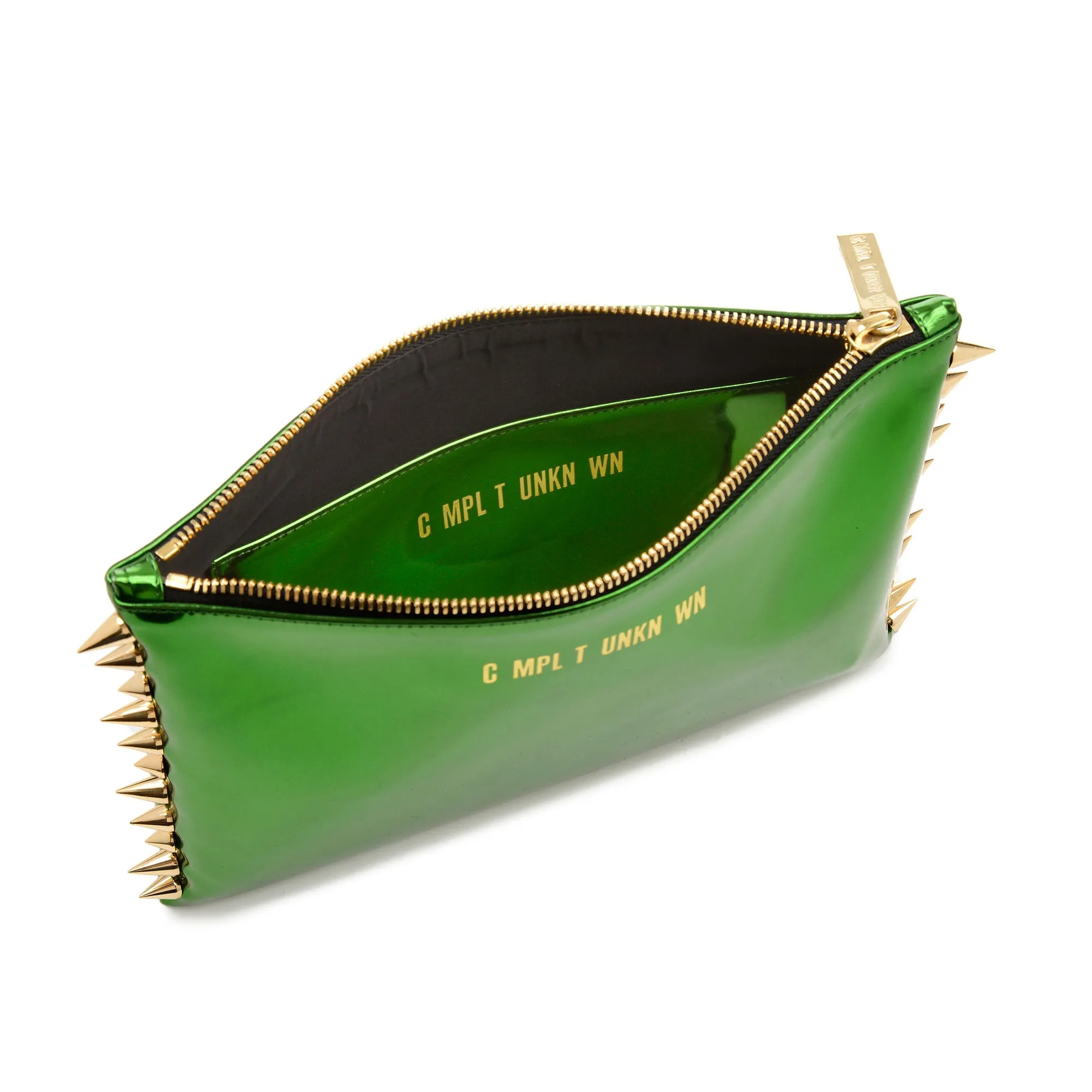 GREEN METAL CLUTCH BAG