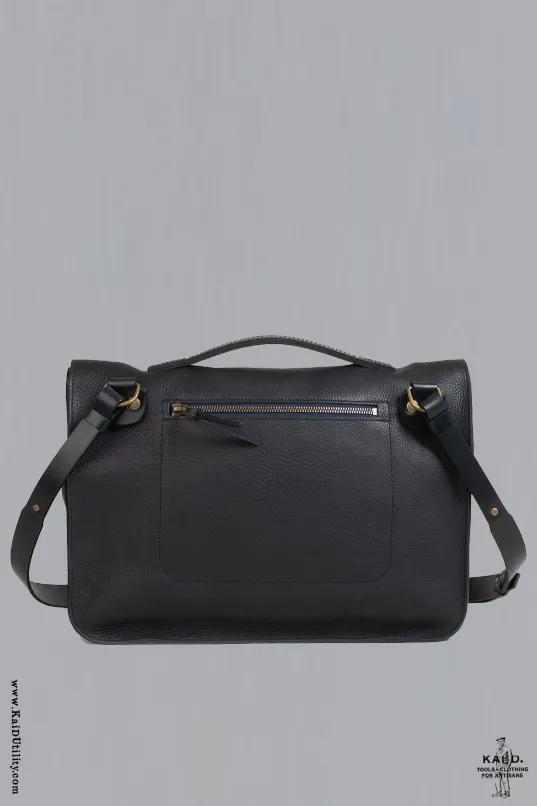 Groucho Leather Satchel - Black