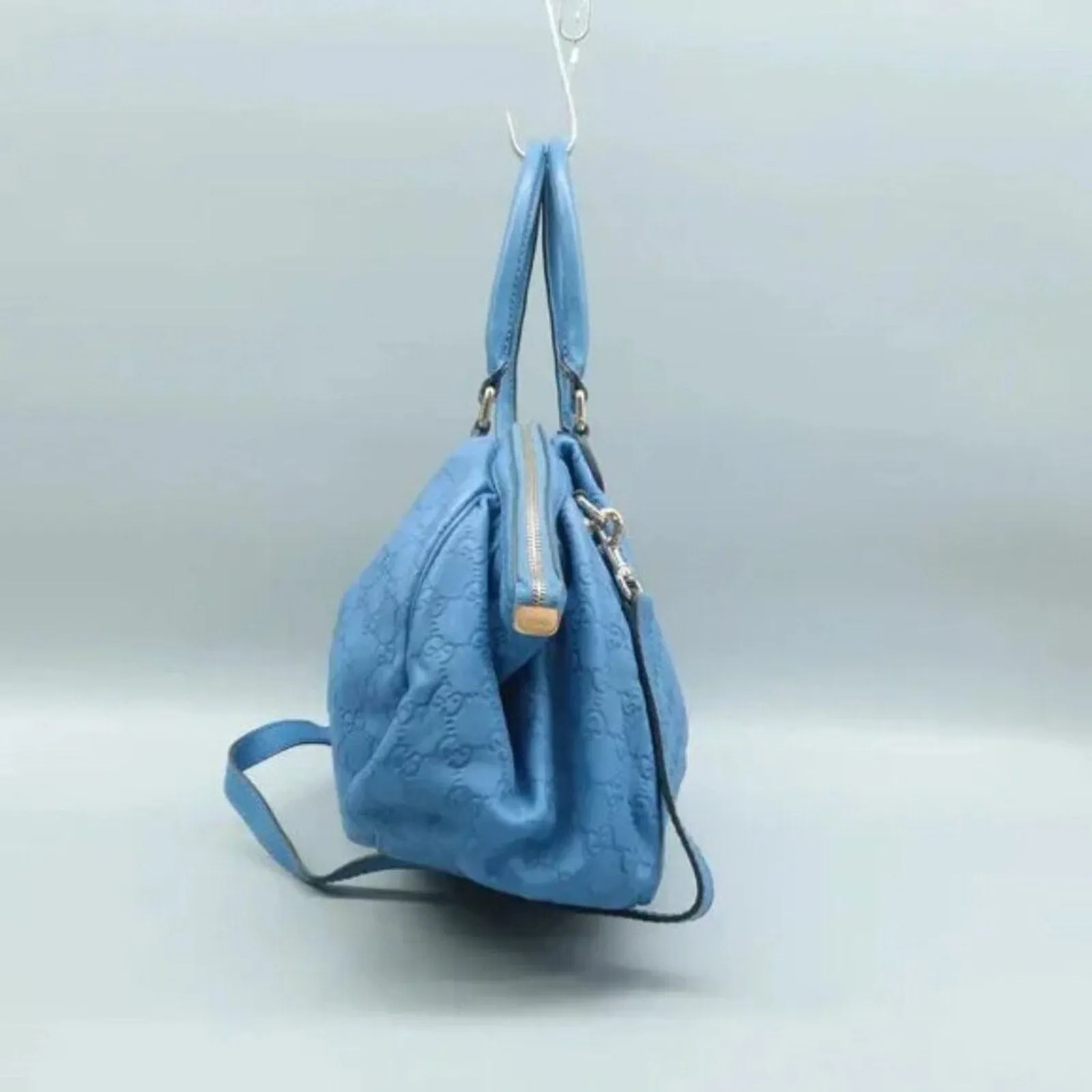 GUCCI Blue Leather Satchel