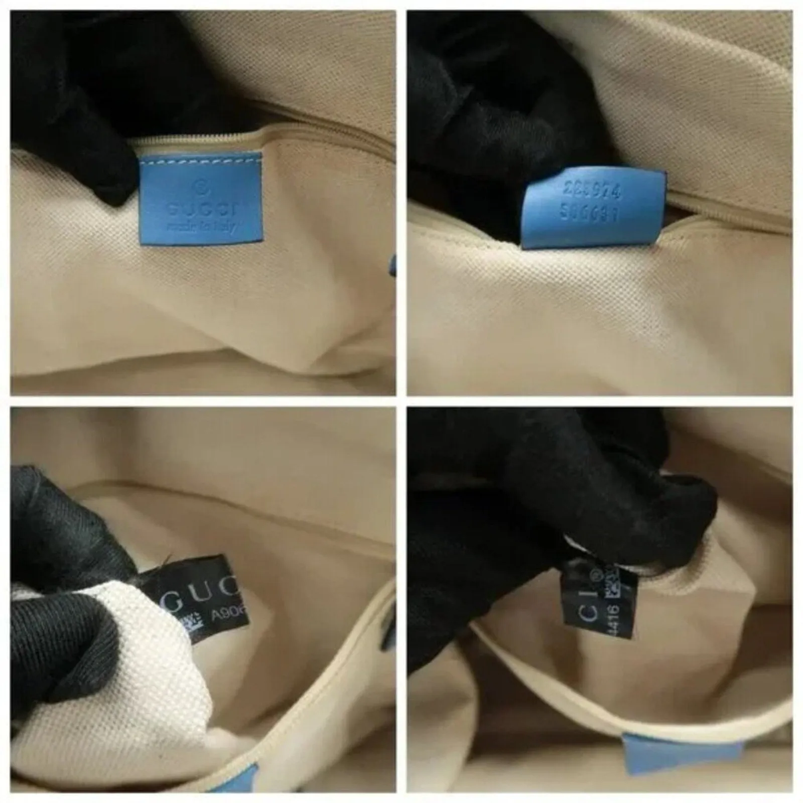 GUCCI Blue Leather Satchel