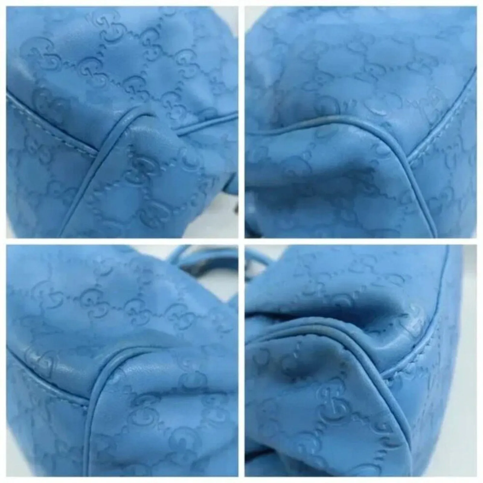GUCCI Blue Leather Satchel