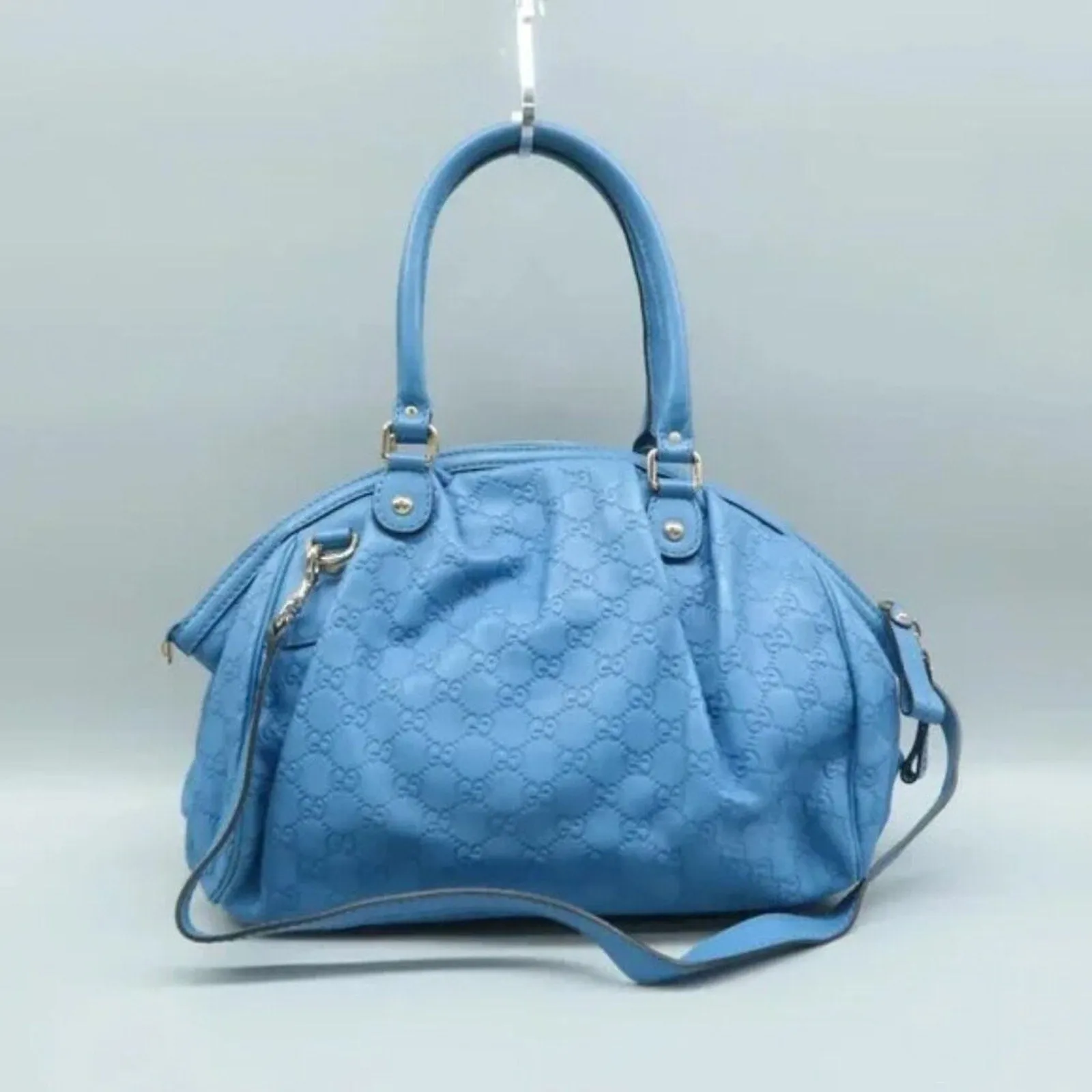 GUCCI Blue Leather Satchel