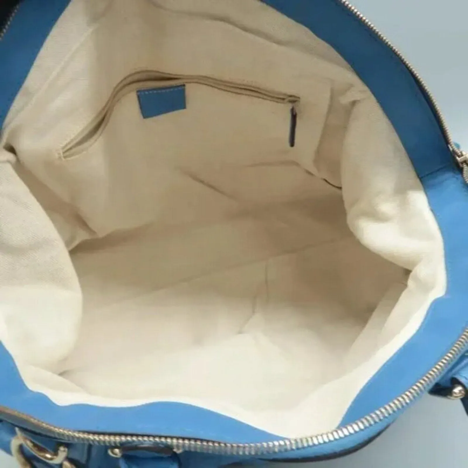 GUCCI Blue Leather Satchel