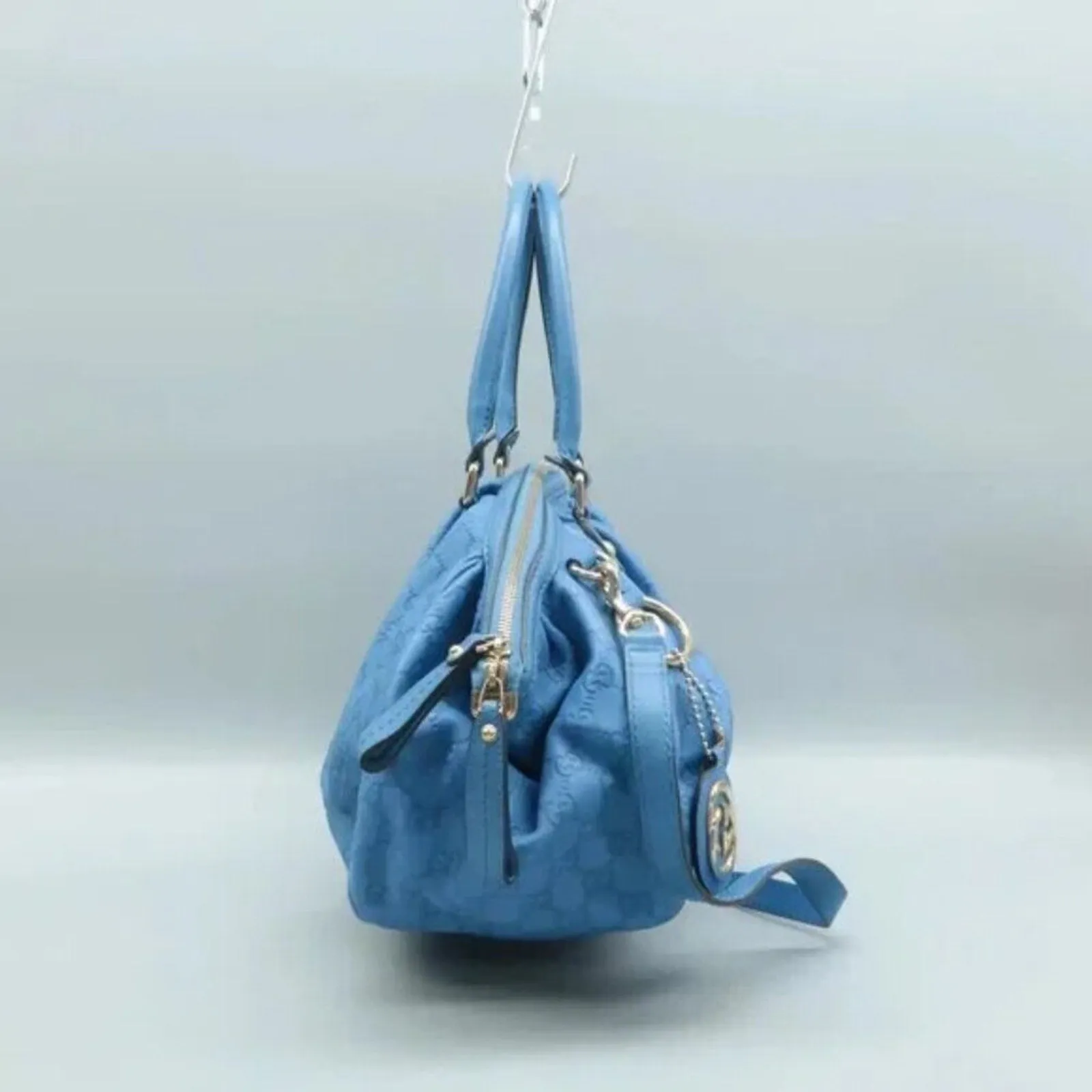 GUCCI Blue Leather Satchel