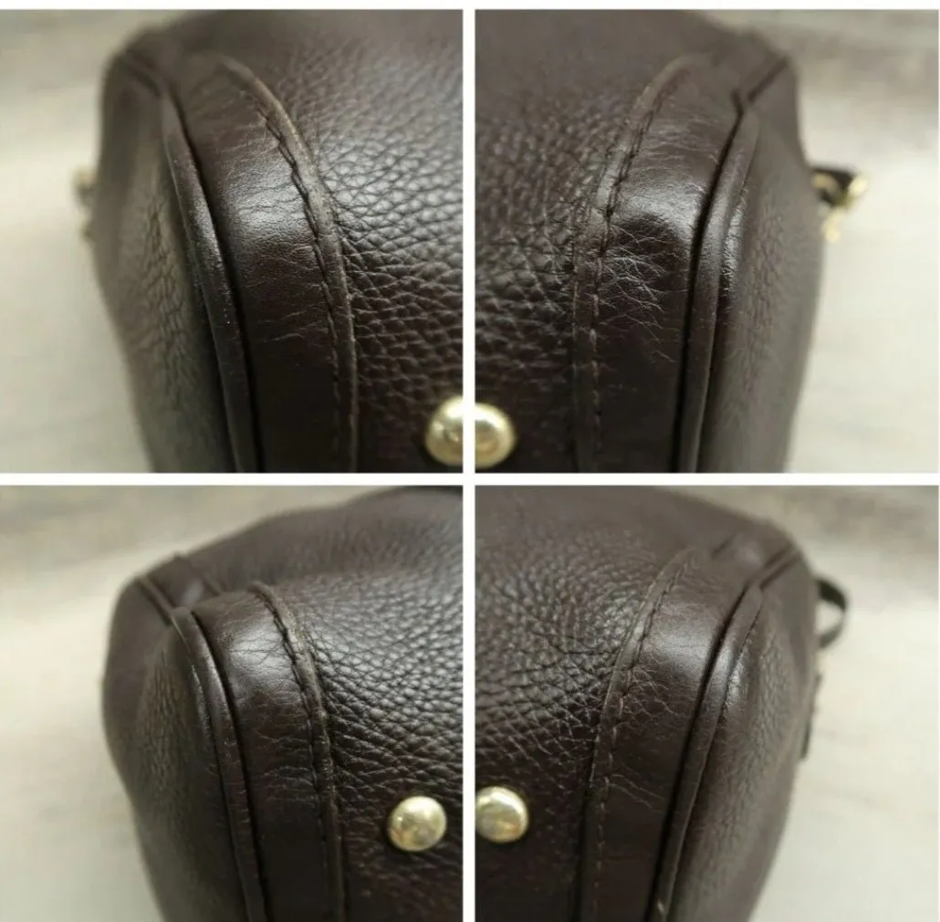Gucci Boston Brown Leather Satchel Bag