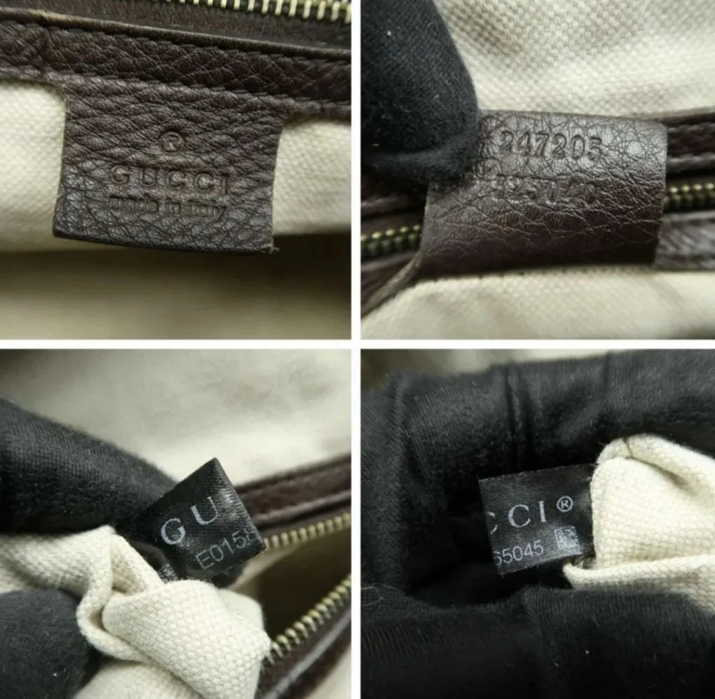 Gucci Boston Brown Leather Satchel Bag