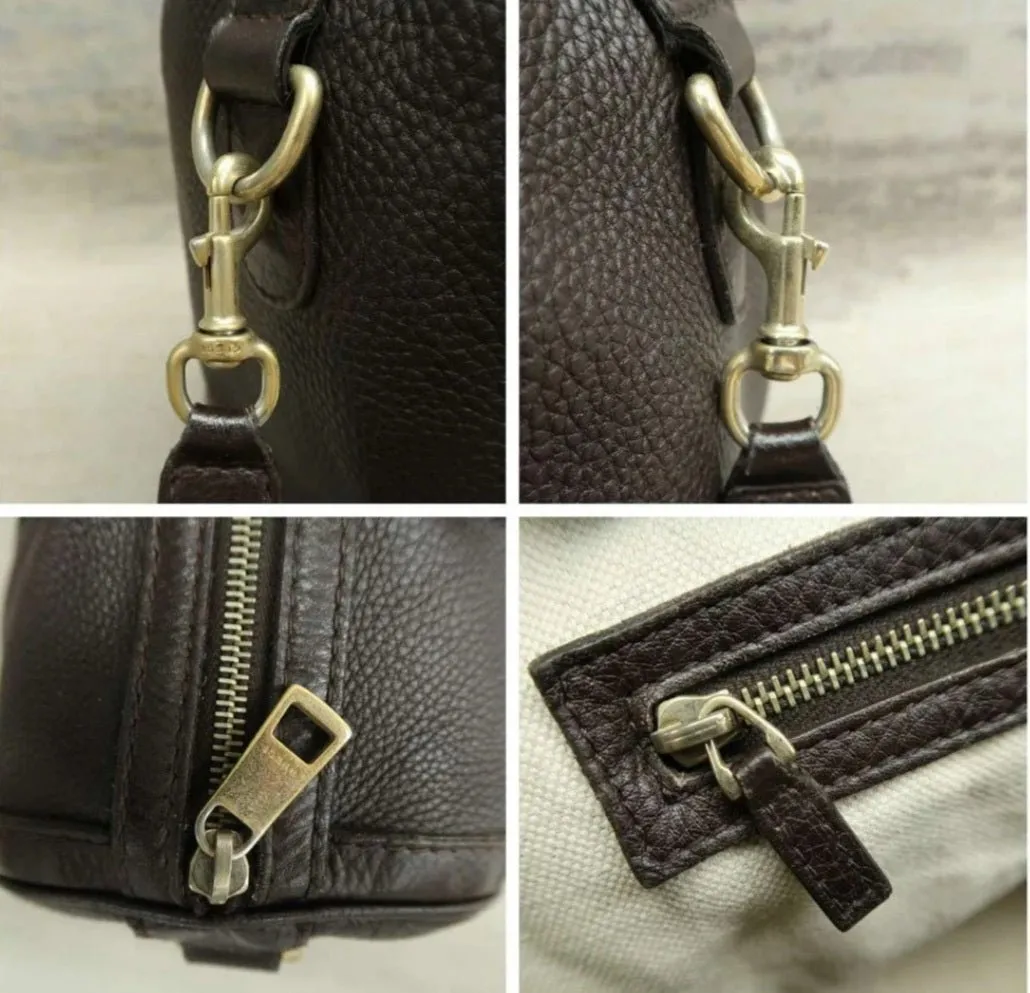 Gucci Boston Brown Leather Satchel Bag