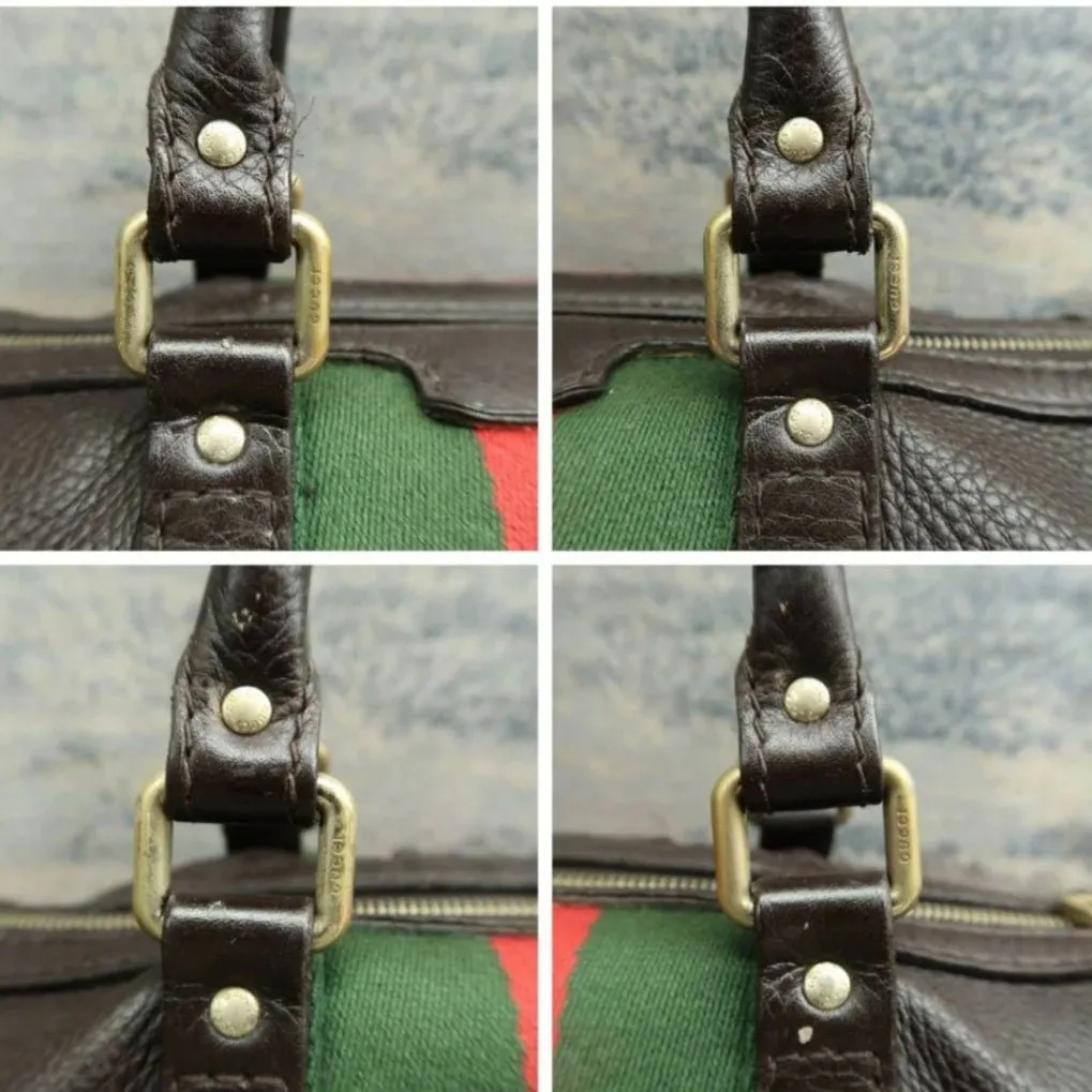 Gucci Boston Brown Leather Satchel Bag