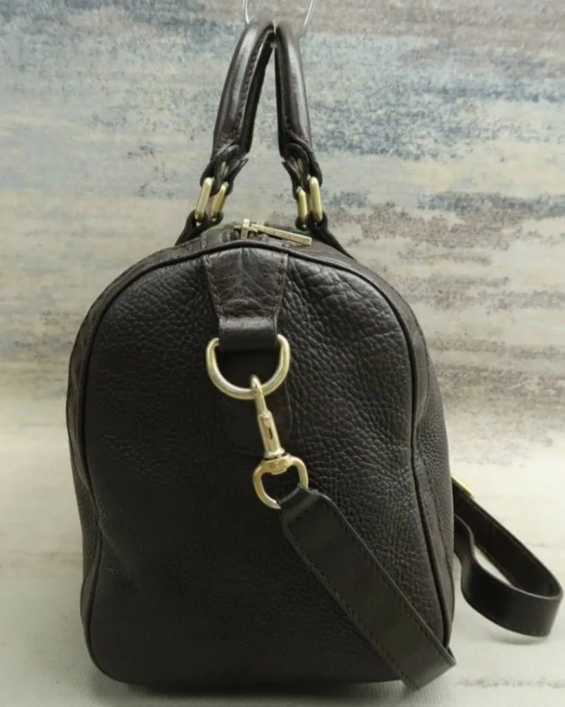 Gucci Boston Brown Leather Satchel Bag