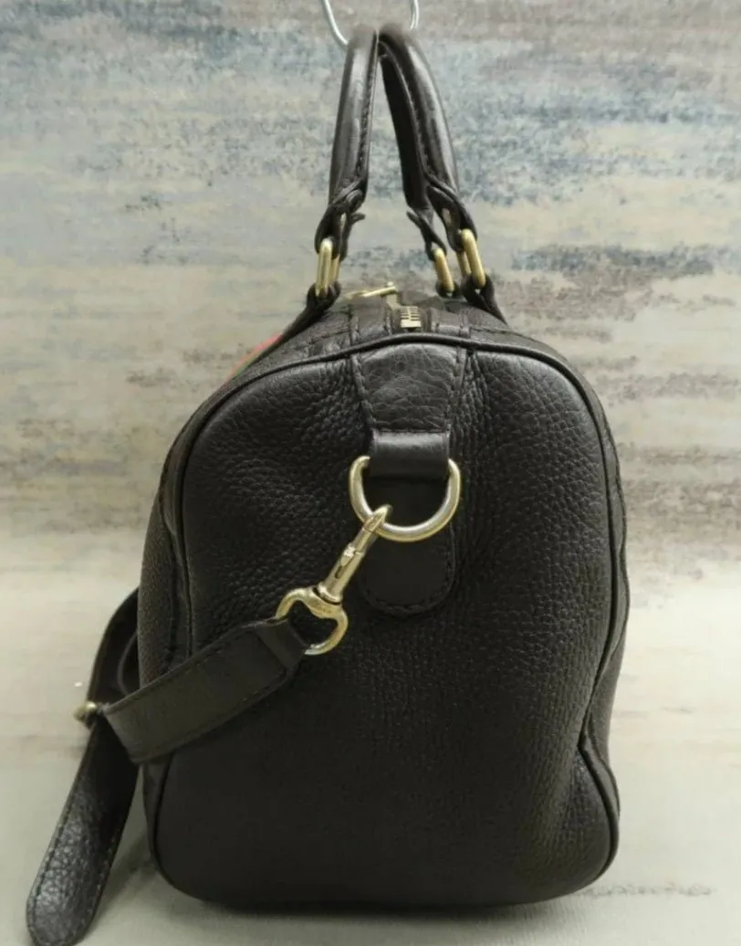 Gucci Boston Brown Leather Satchel Bag