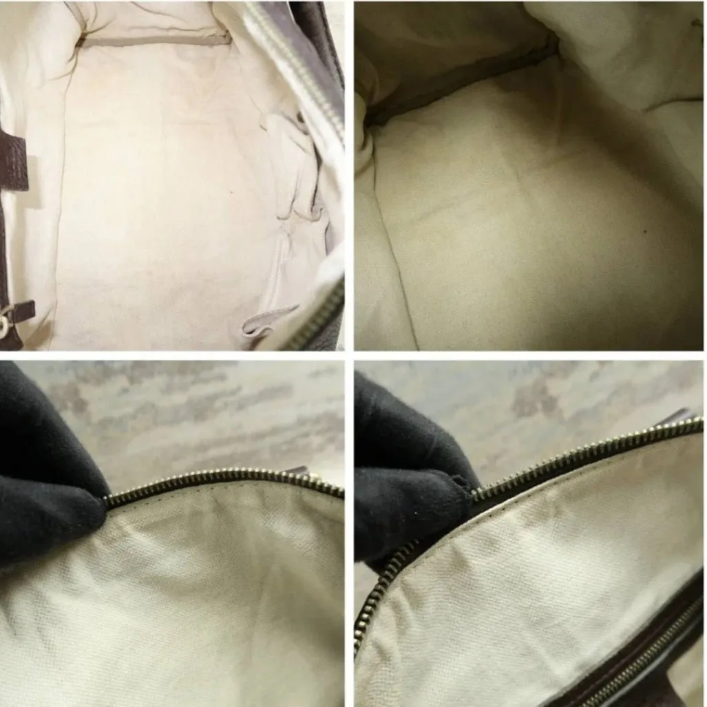 Gucci Boston Brown Leather Satchel Bag